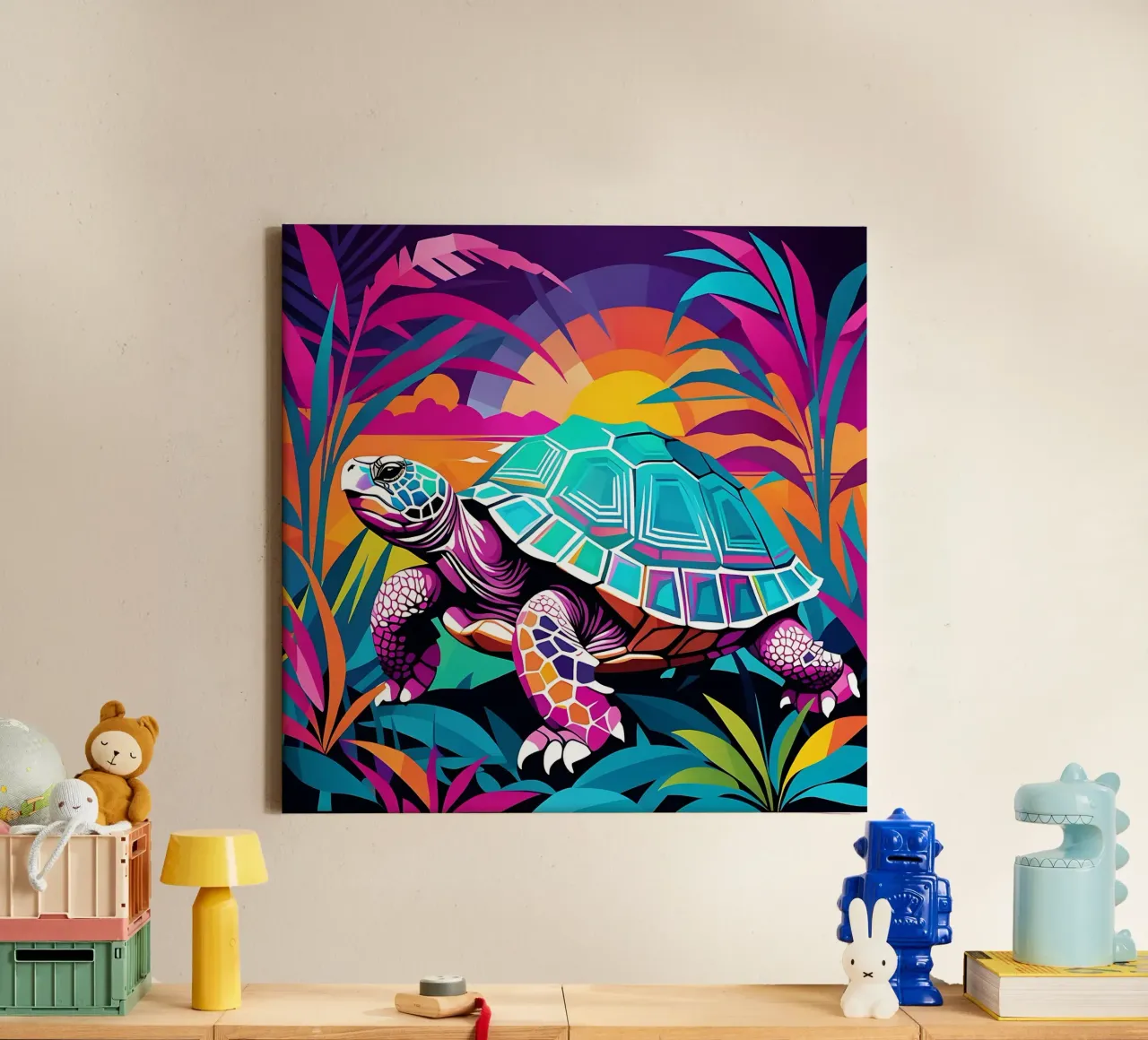 Turtle_style_E_1 canvas by Tierisch bunt by LK