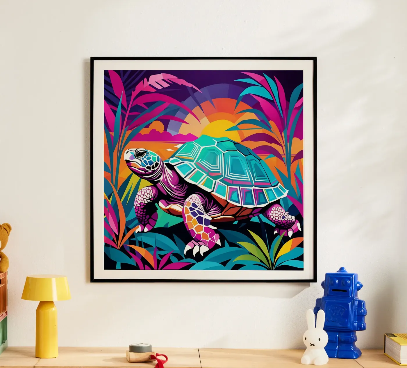 Turtle_style_E_1 poster de Tierisch bunt by LK