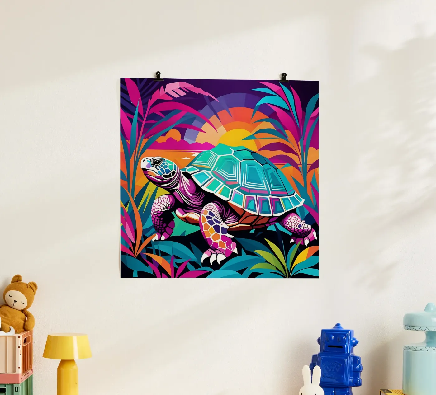 Turtle_style_E_1 poster de Tierisch bunt by LK