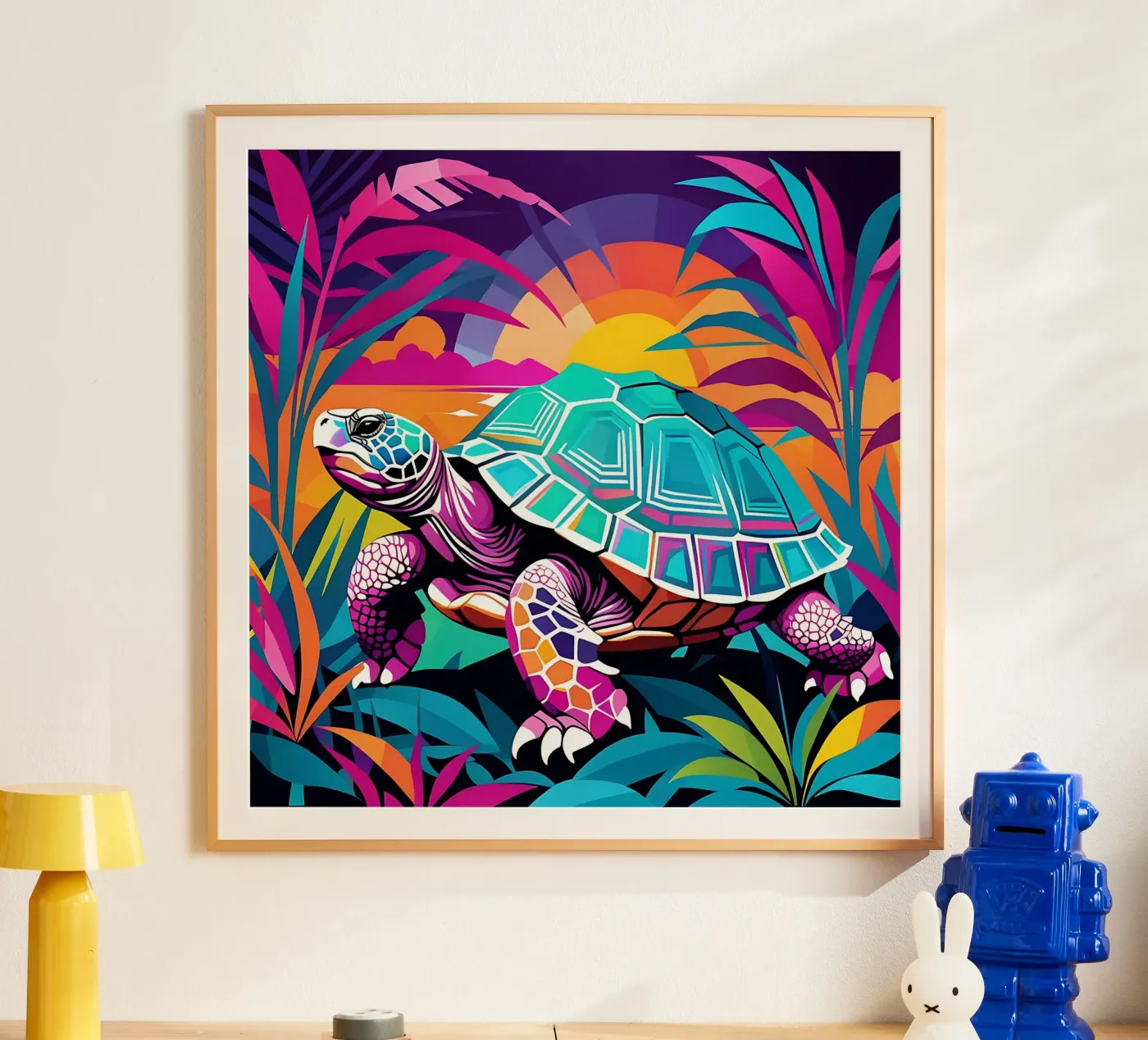 Turtle_style_E_1 poster de Tierisch bunt by LK