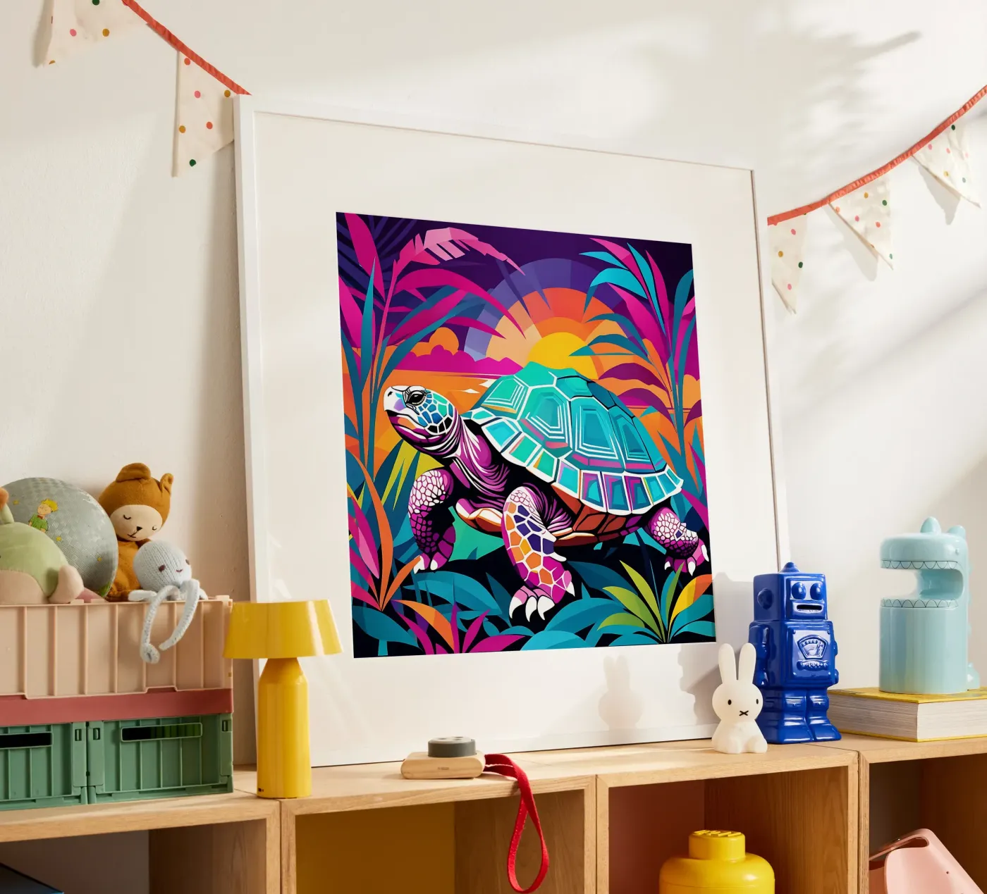 Turtle_style_E_1 poster de Tierisch bunt by LK