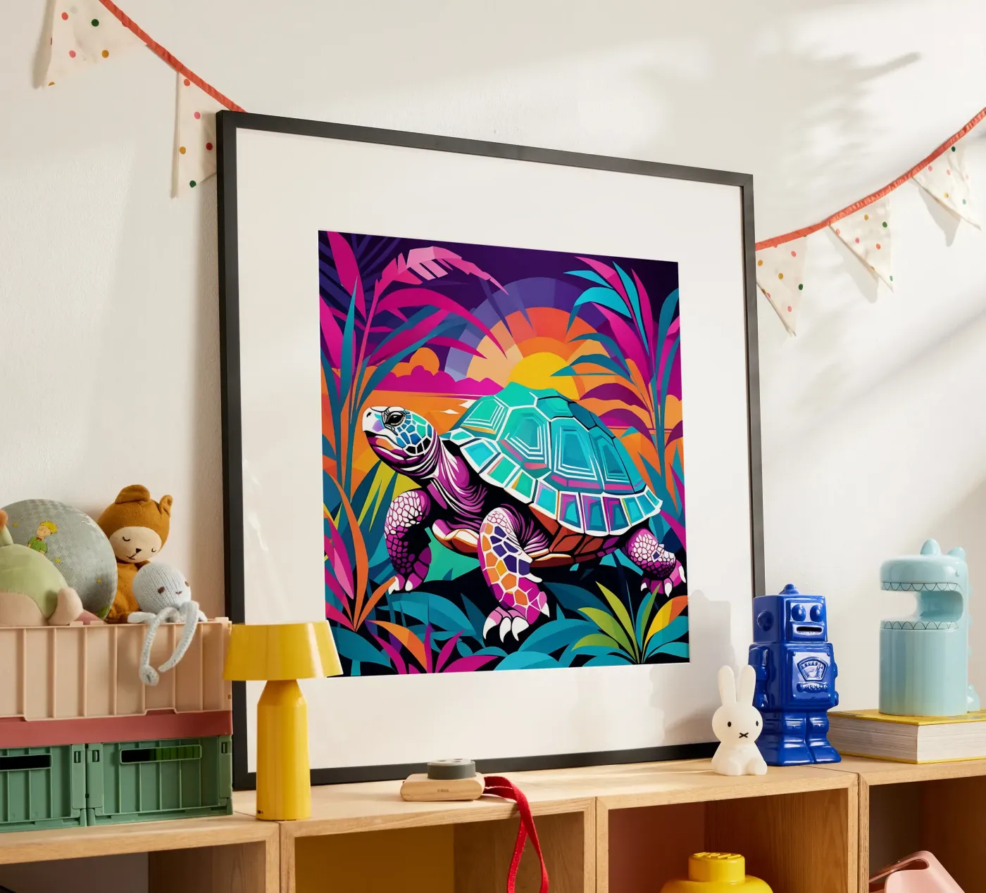 Turtle_style_E_1 poster de Tierisch bunt by LK