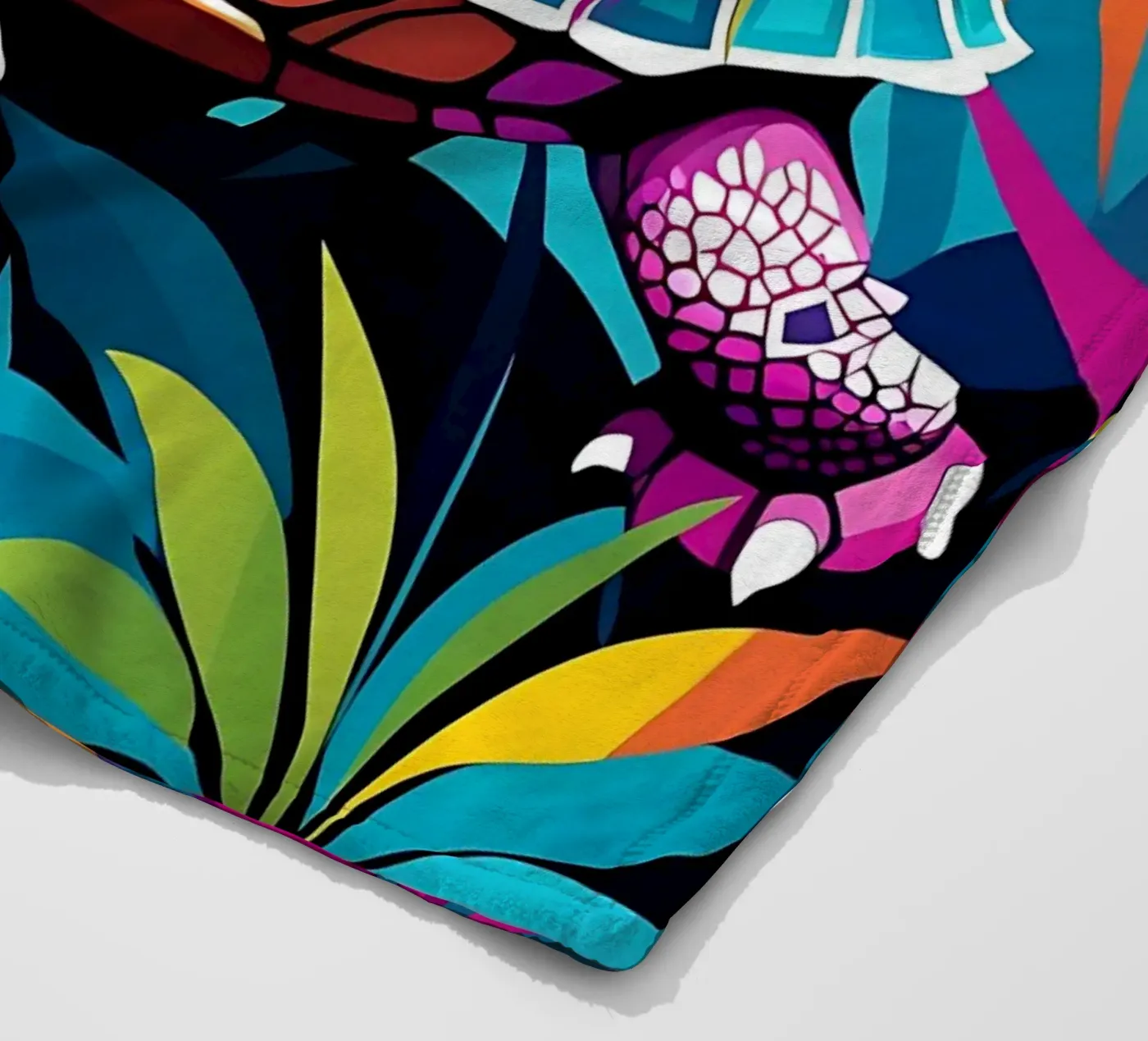 Schildpad_stijl_E_1 fleecedeken van Tierisch bunt by LK