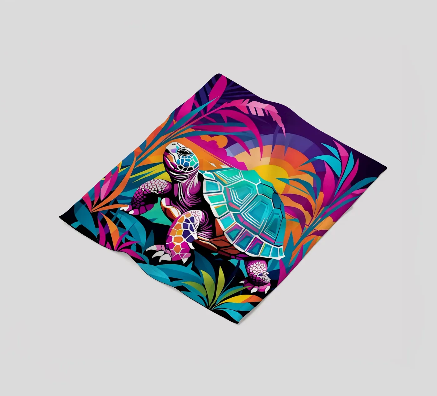 Schildpad_stijl_E_1 fleecedeken van Tierisch bunt by LK