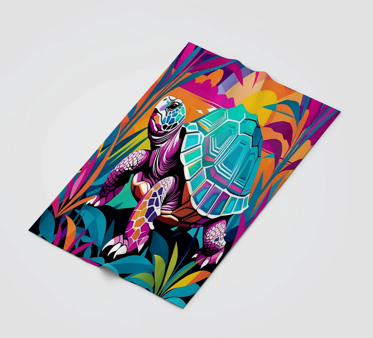 Schildkröte_Stil_E_1 Fleecedecke von Tierisch bunt by LK