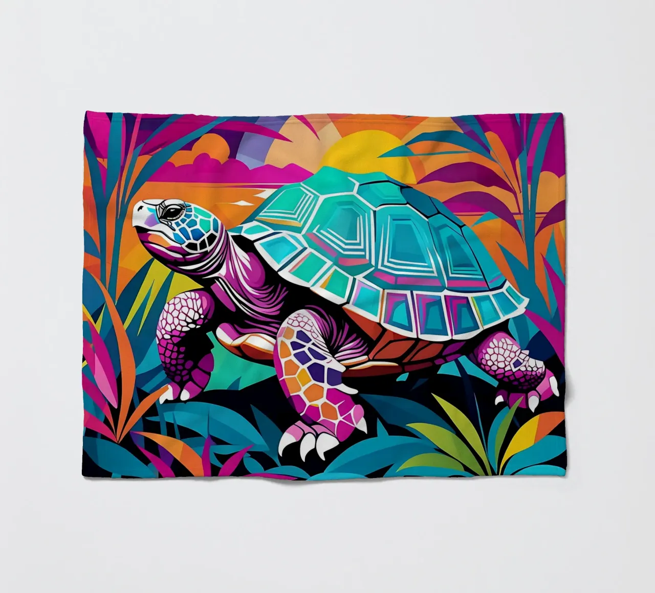 Schildkröte_Stil_E_1 Fleecedecke von Tierisch bunt by LK