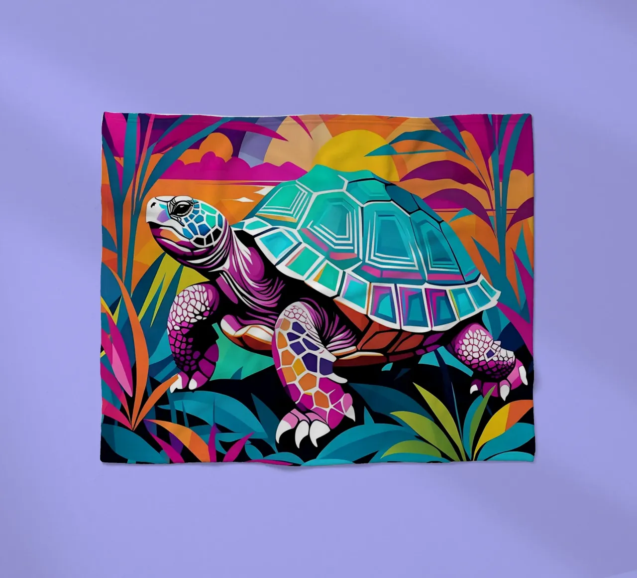 Schildkröte_Stil_E_1 Fleecedecke von Tierisch bunt by LK