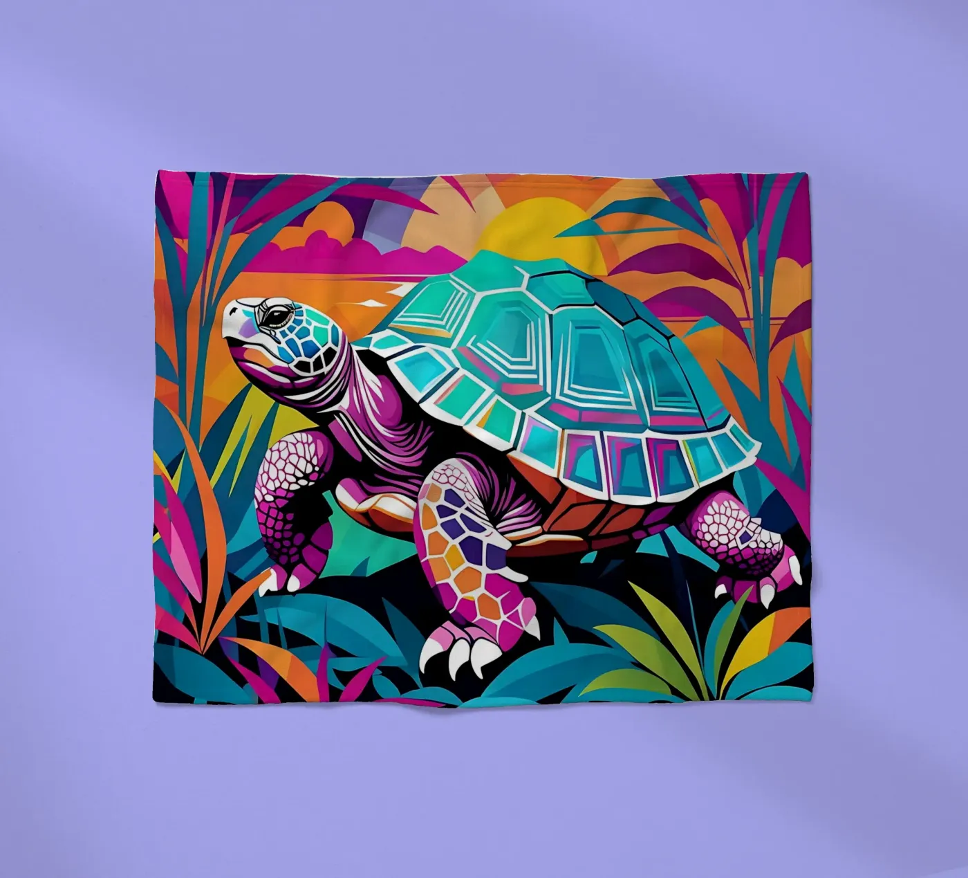 Schildpad_stijl_E_1 fleecedeken van Tierisch bunt by LK