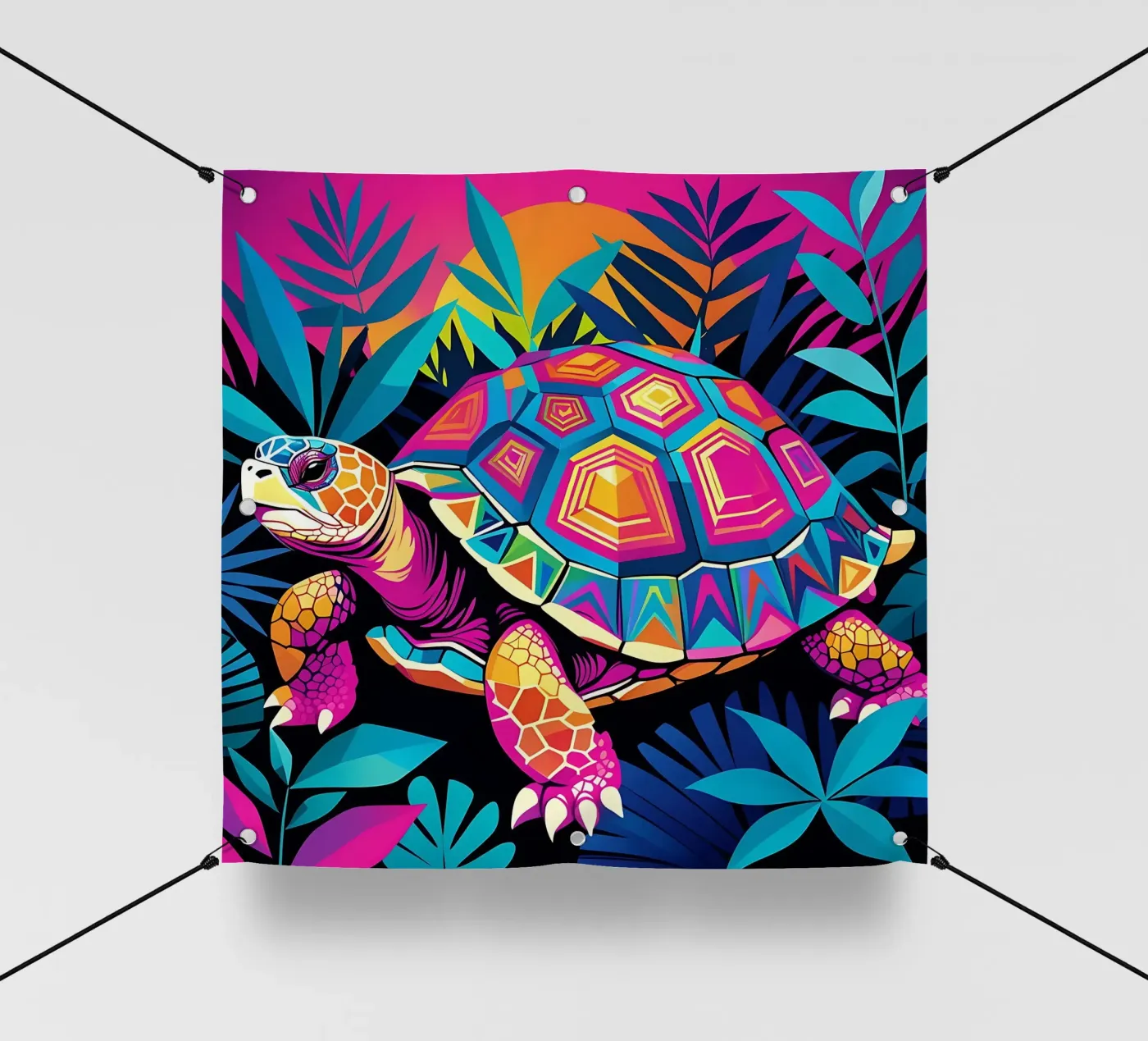 Turtle_style_E_2 PVC Plane von Tierisch bunt by LK