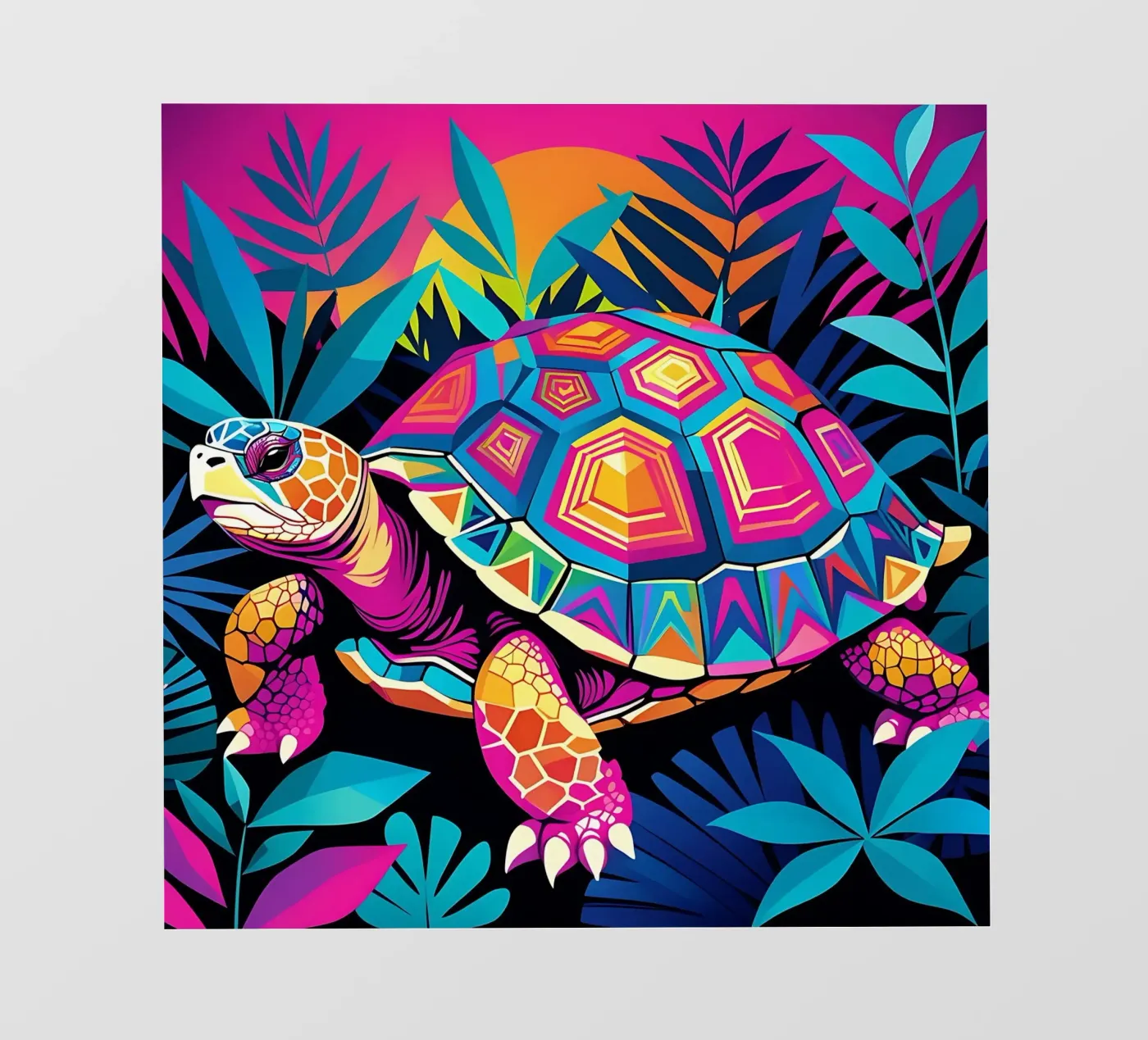 Turtle_style_E_2 PVC Plane von Tierisch bunt by LK