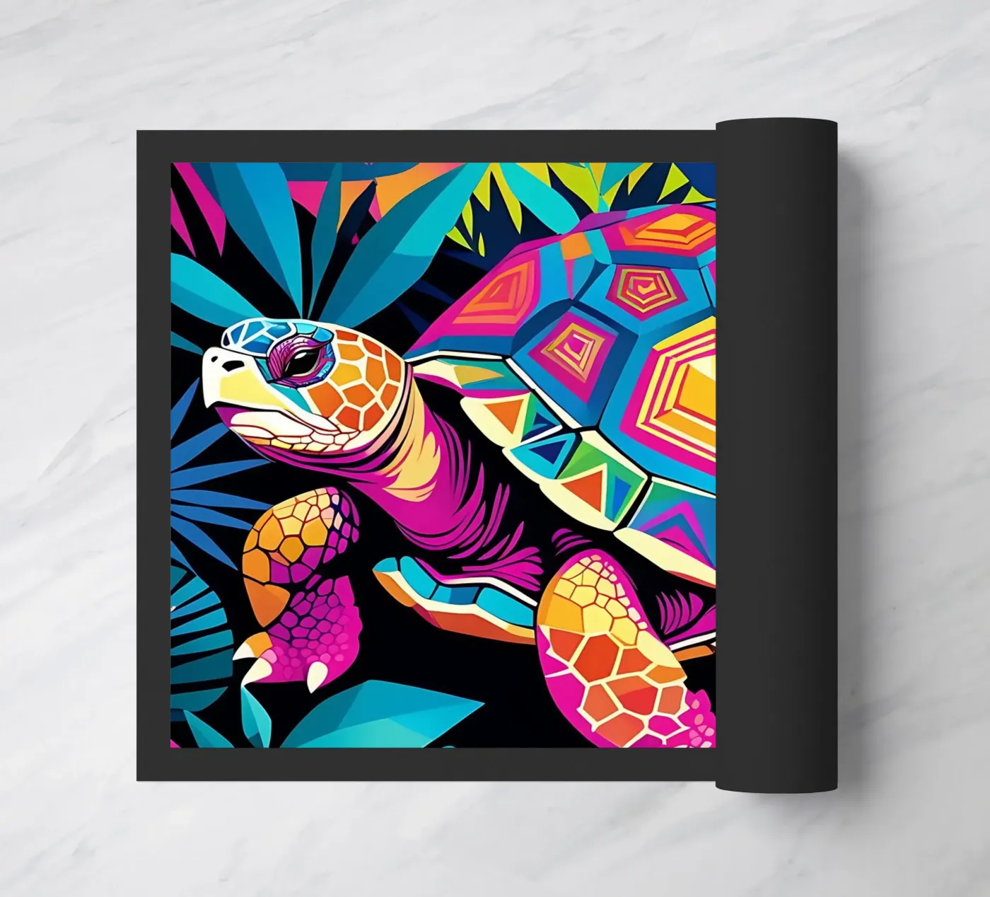 Turtle_style_E_2 doormat by Tierisch bunt by LK