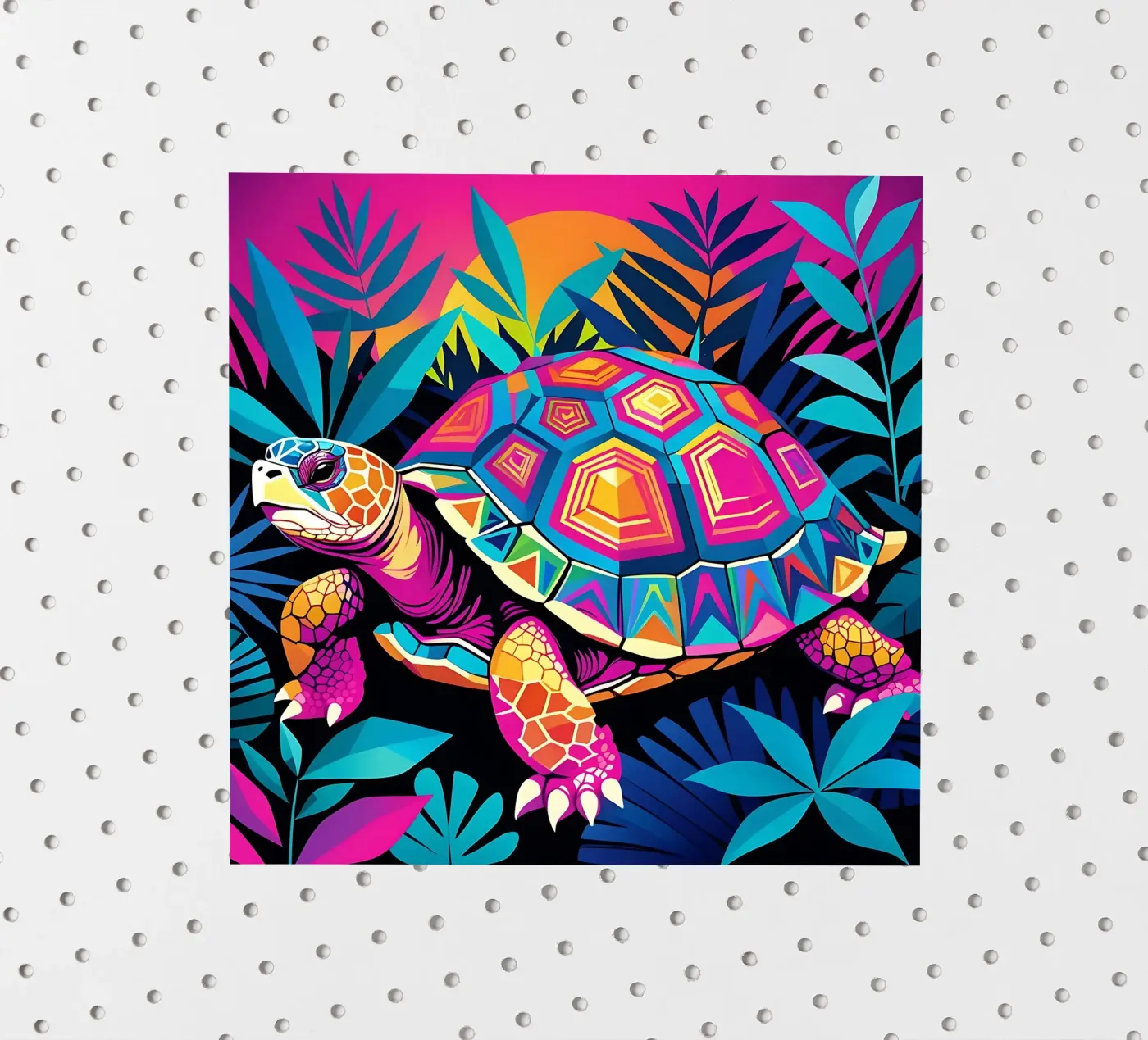 Schildpad_stijl_E_2 sticker van Tierisch bunt by LK