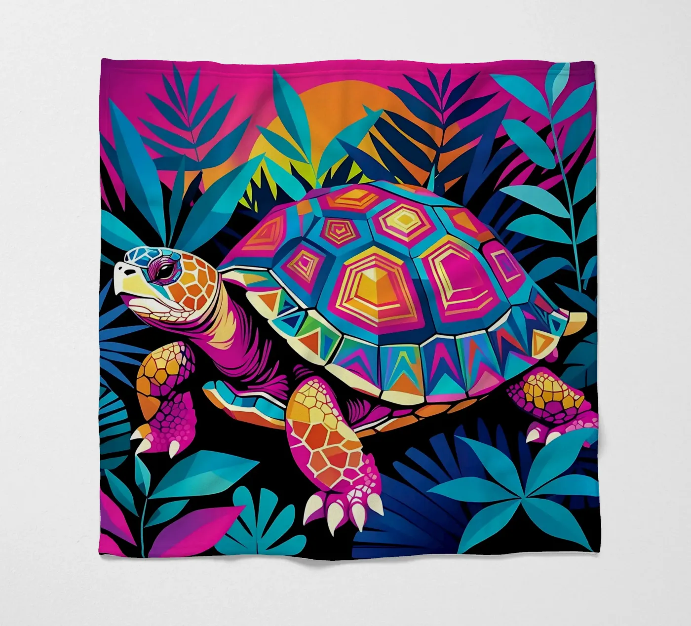 Turtle_style_E_2 Fleecedecke von Tierisch bunt by LK