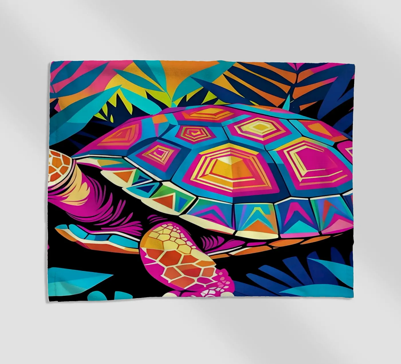 Turtle_style_E_2 beach towel by Tierisch bunt by LK