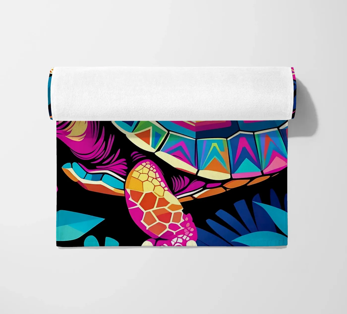 Turtle_style_E_2 beach towel by Tierisch bunt by LK