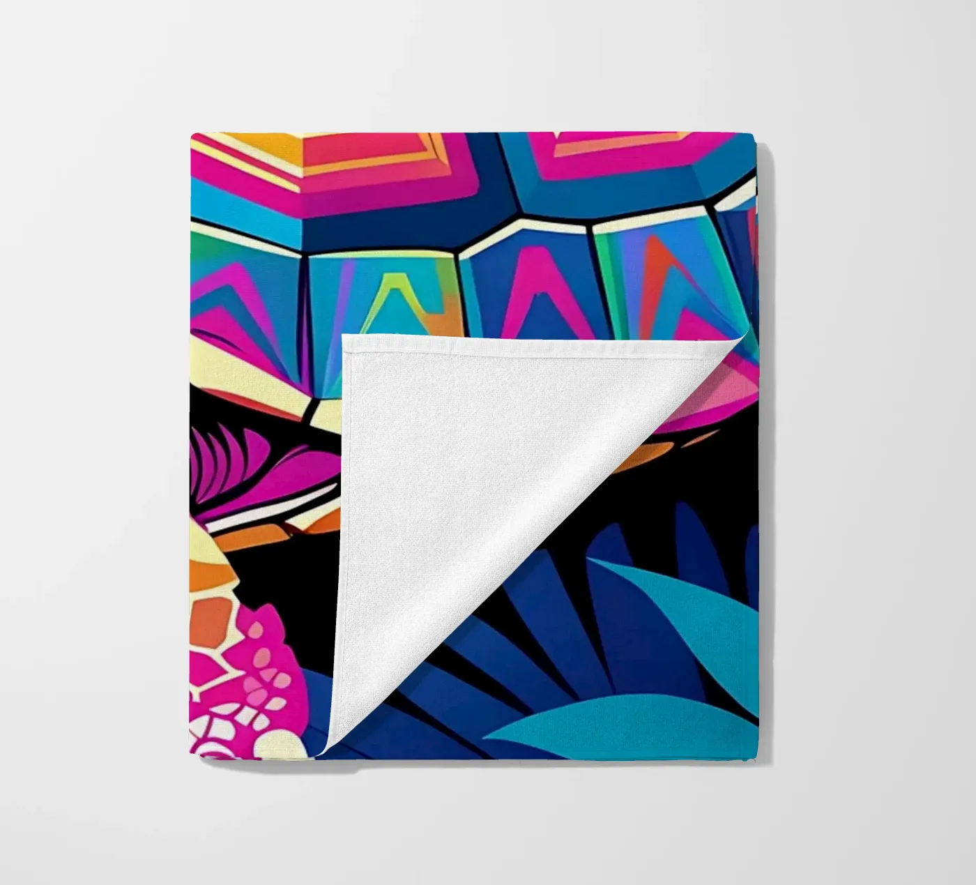 Turtle_style_E_2 beach towel by Tierisch bunt by LK