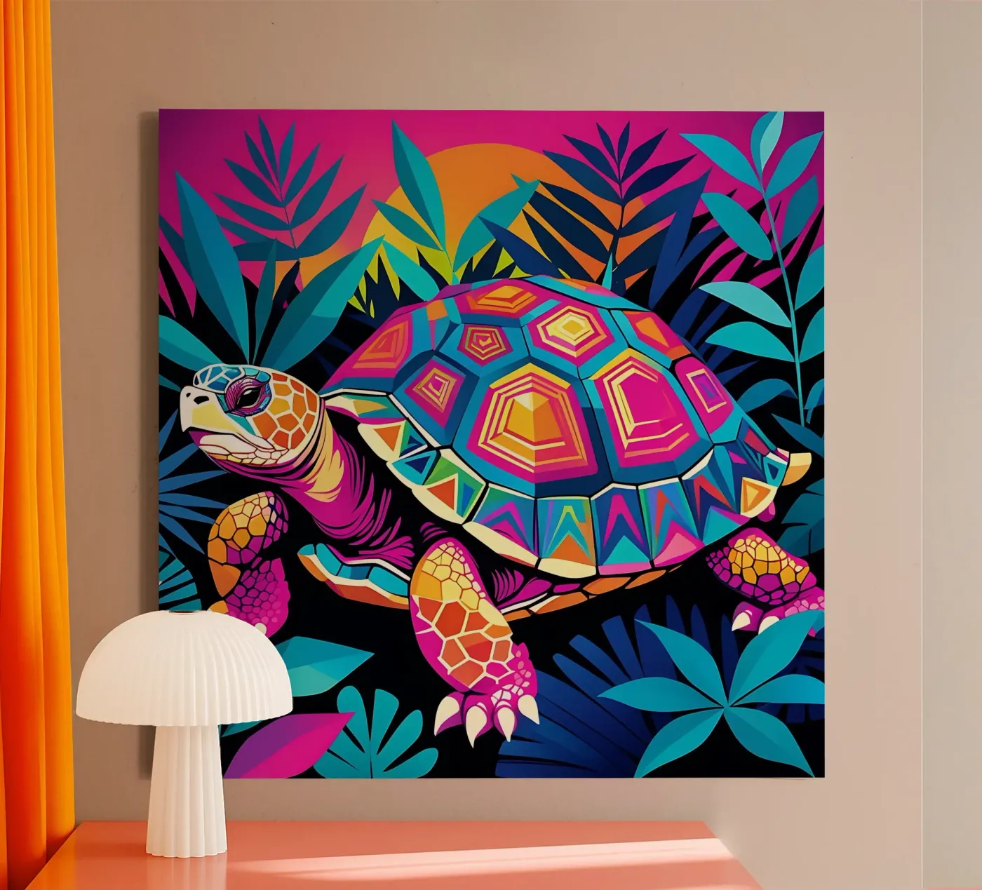 Turtle_style_E_2 Leinwand von Tierisch bunt by LK