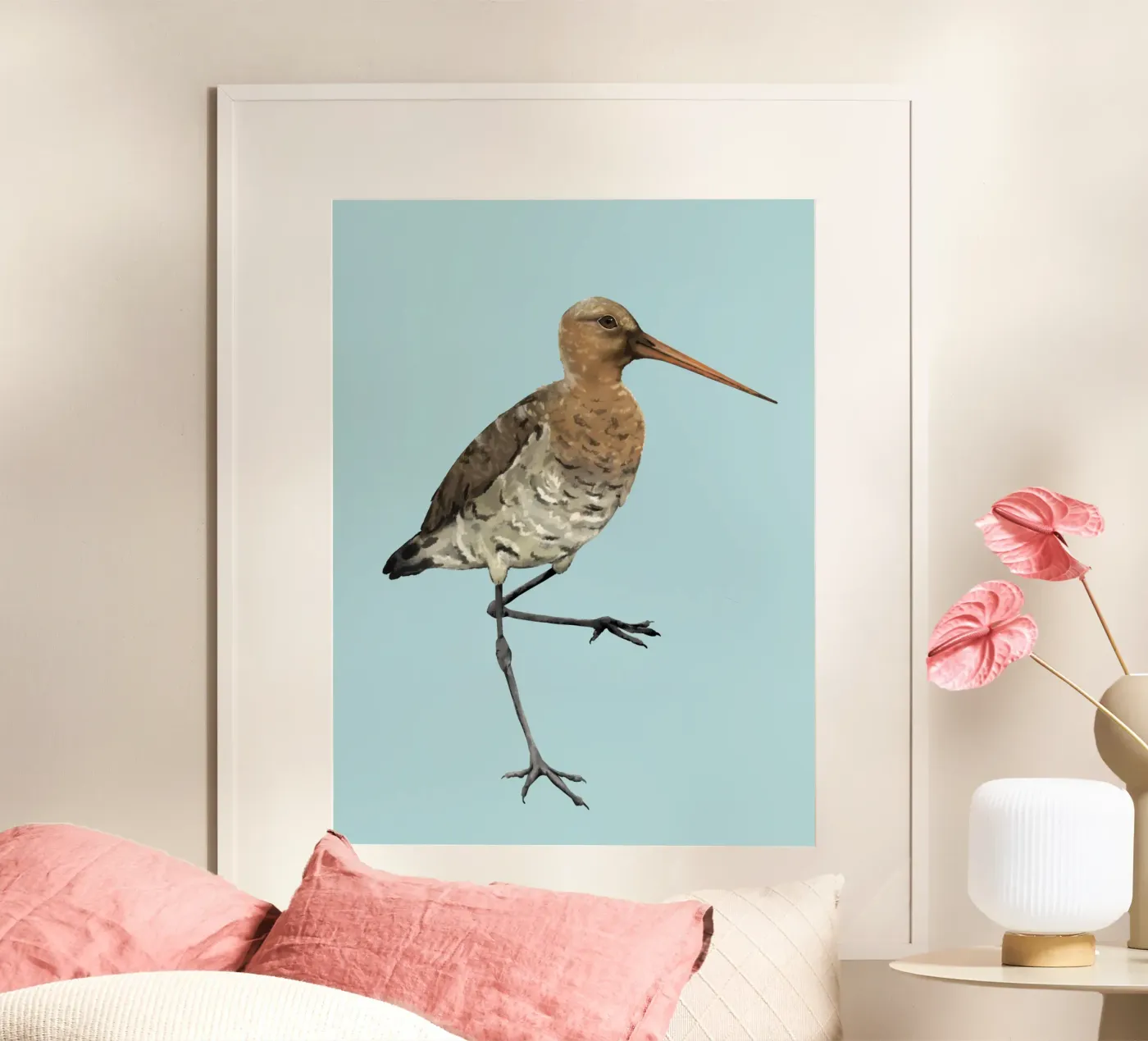 Black tailed godwit poster van BwiseLizzy