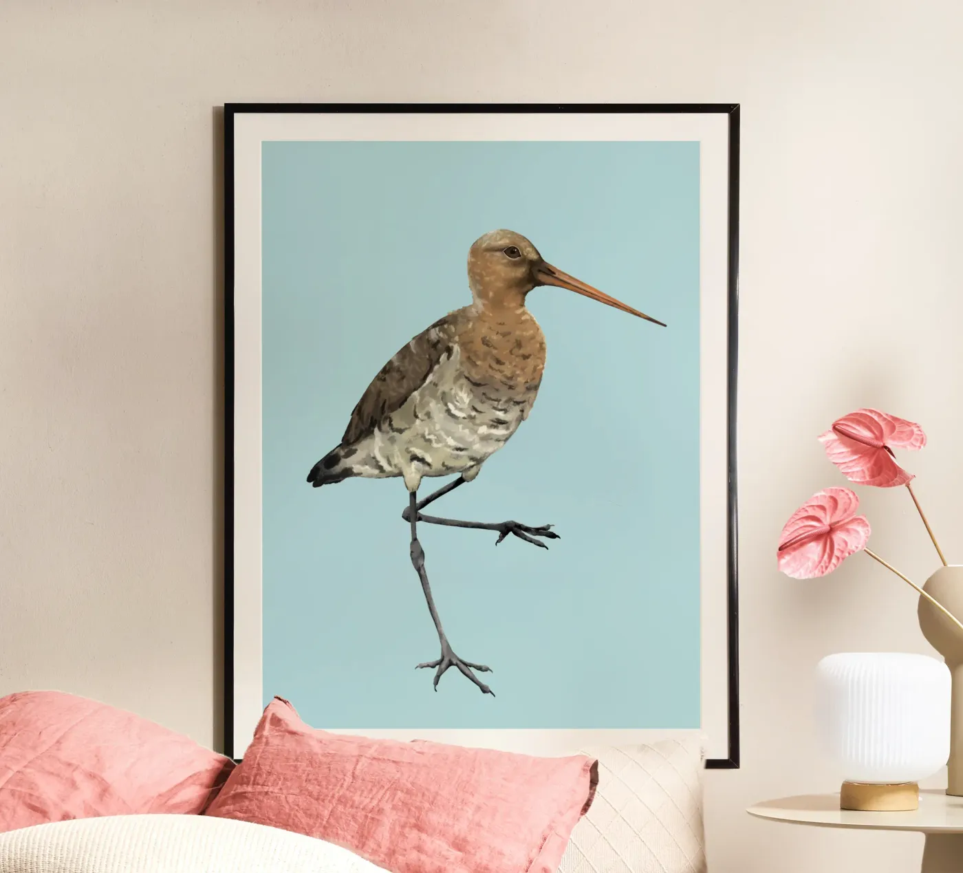 Black tailed godwit poster van BwiseLizzy