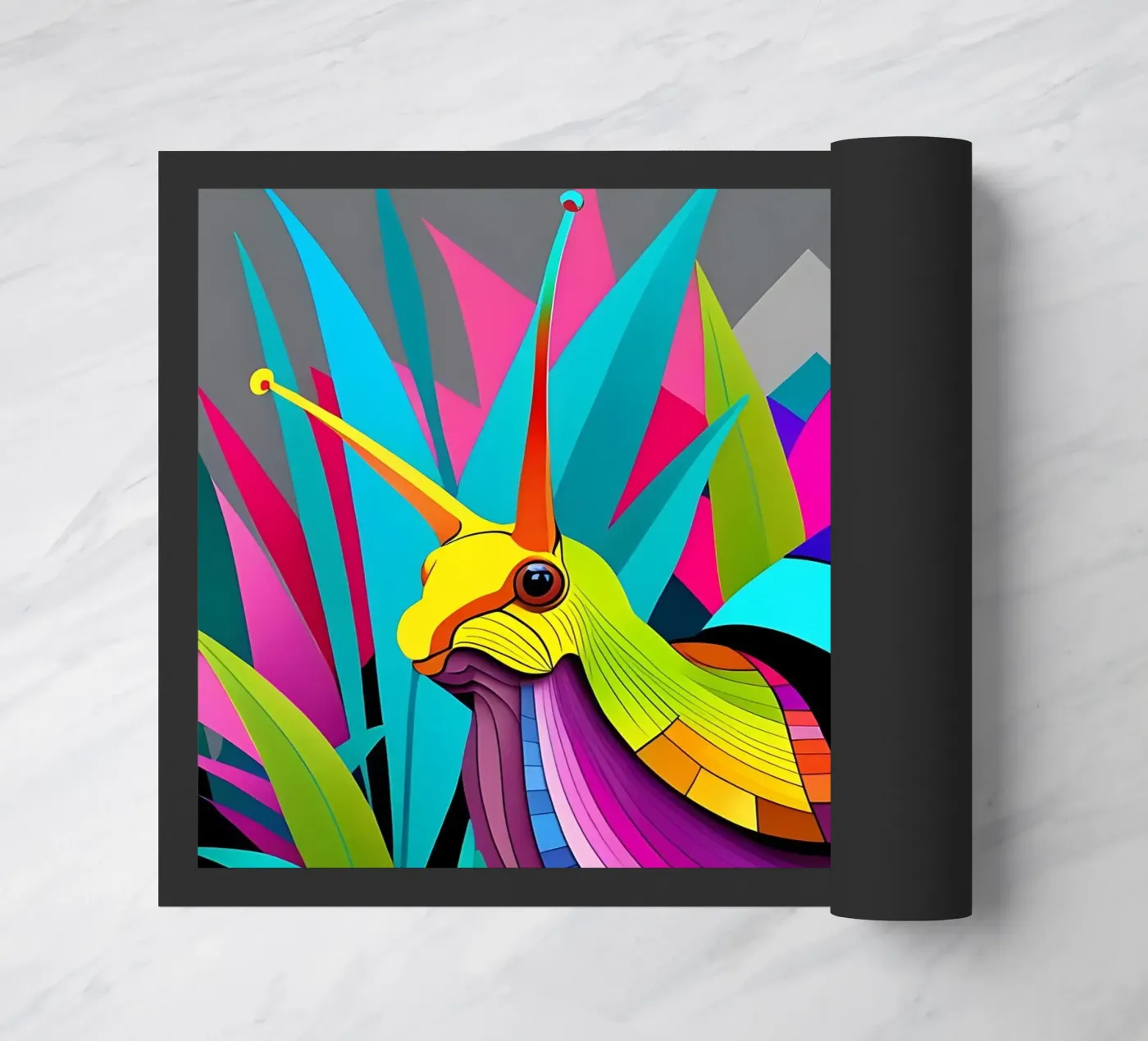 Snail_style_E_1 doormat by Tierisch bunt by LK