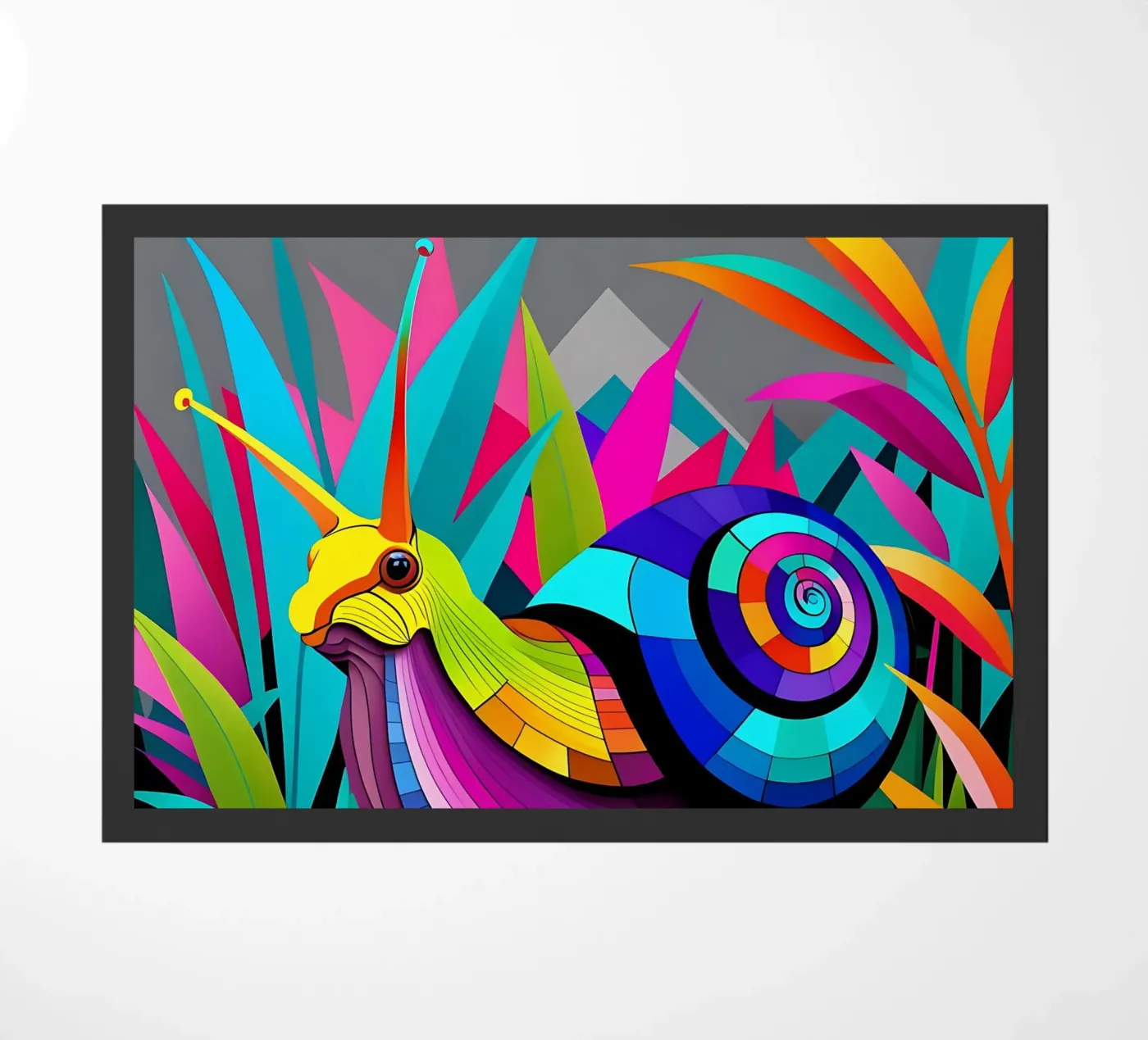 Snail_style_E_1 doormat by Tierisch bunt by LK