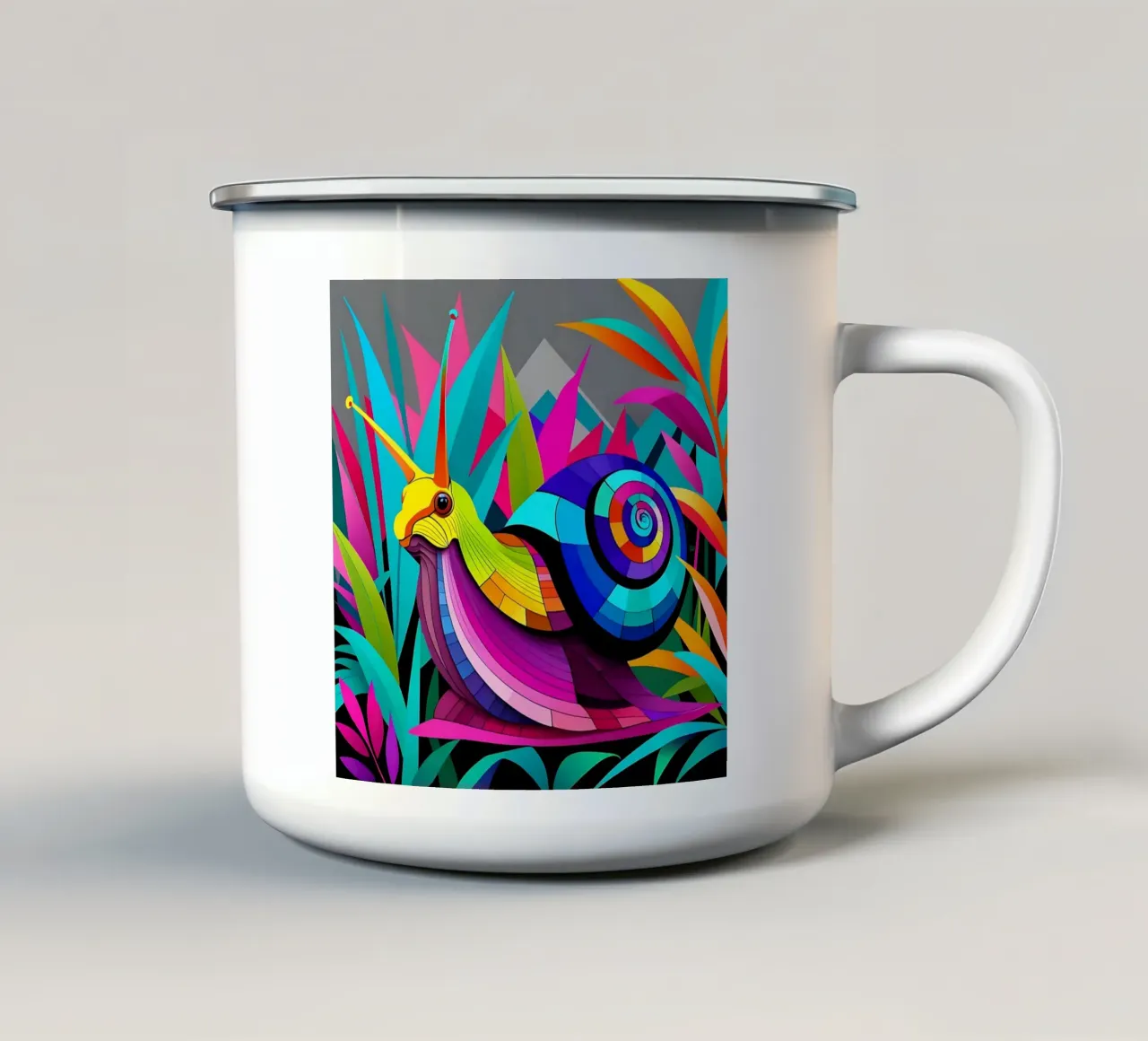Stile_lumaca_E_1 tazza in smalto da Tierisch bunt by LK