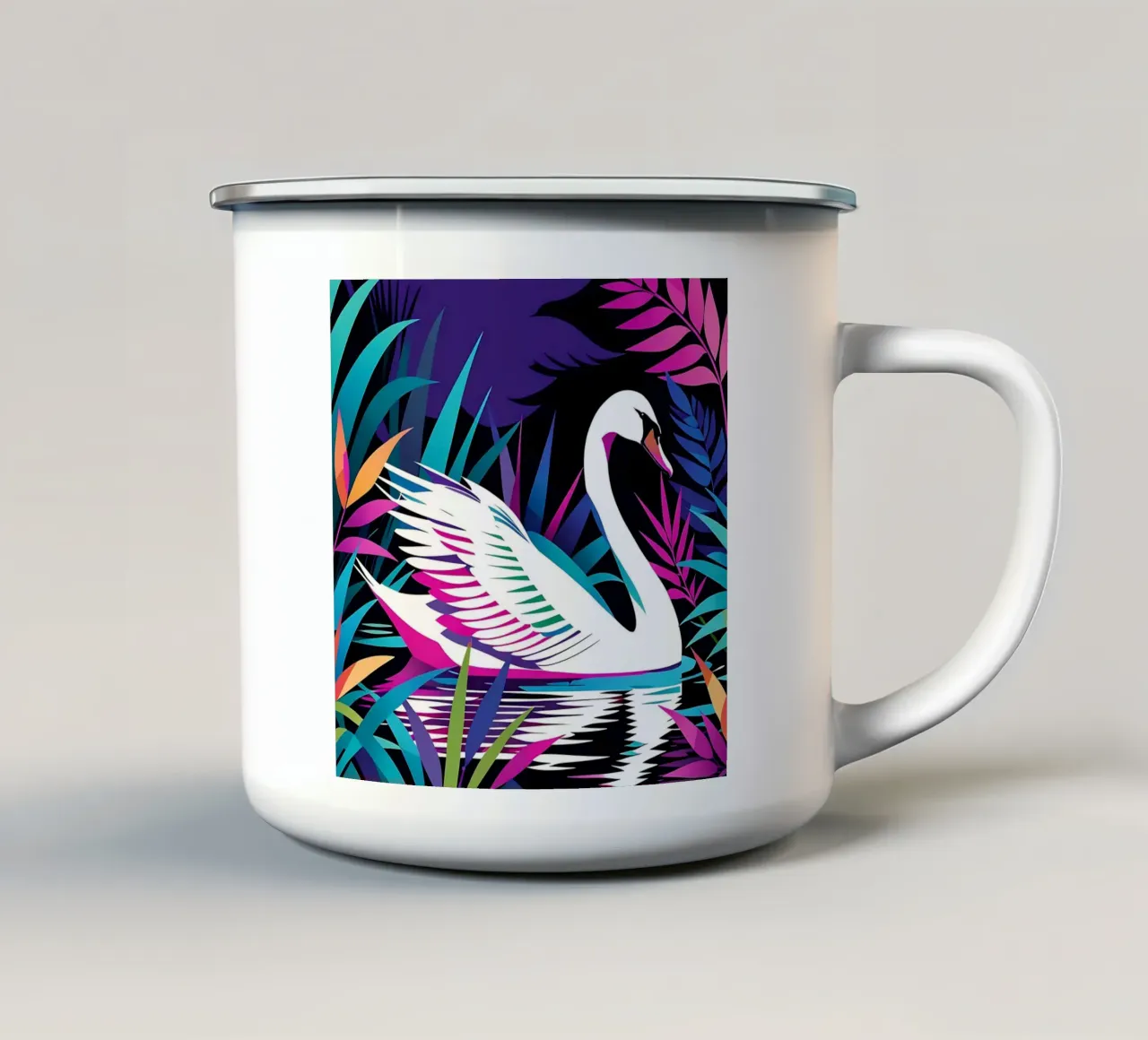 Stile_cigno_E_1 tazza in smalto da Tierisch bunt by LK