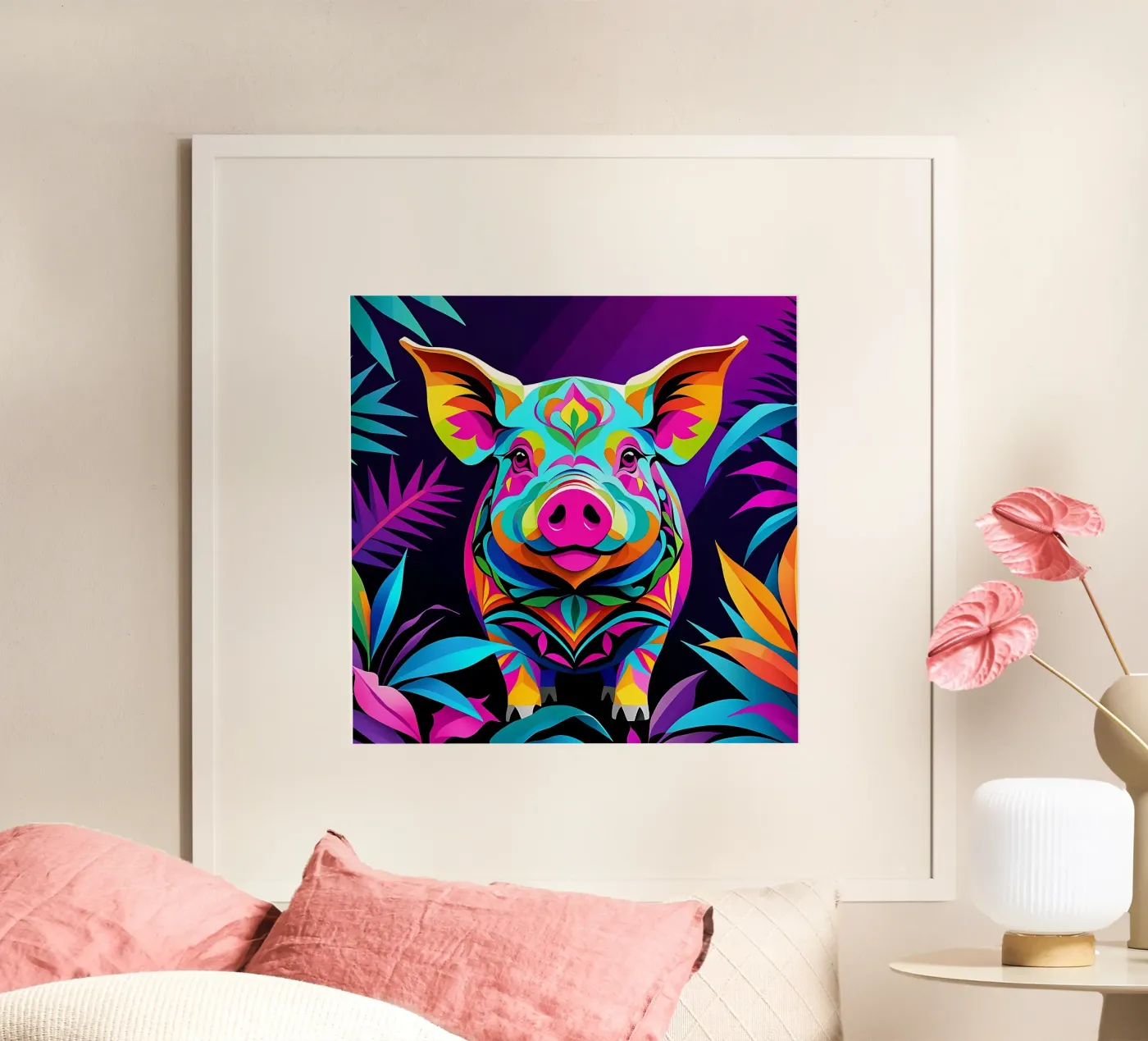 Pig_Style_E_1 poster da Tierisch bunt by LK