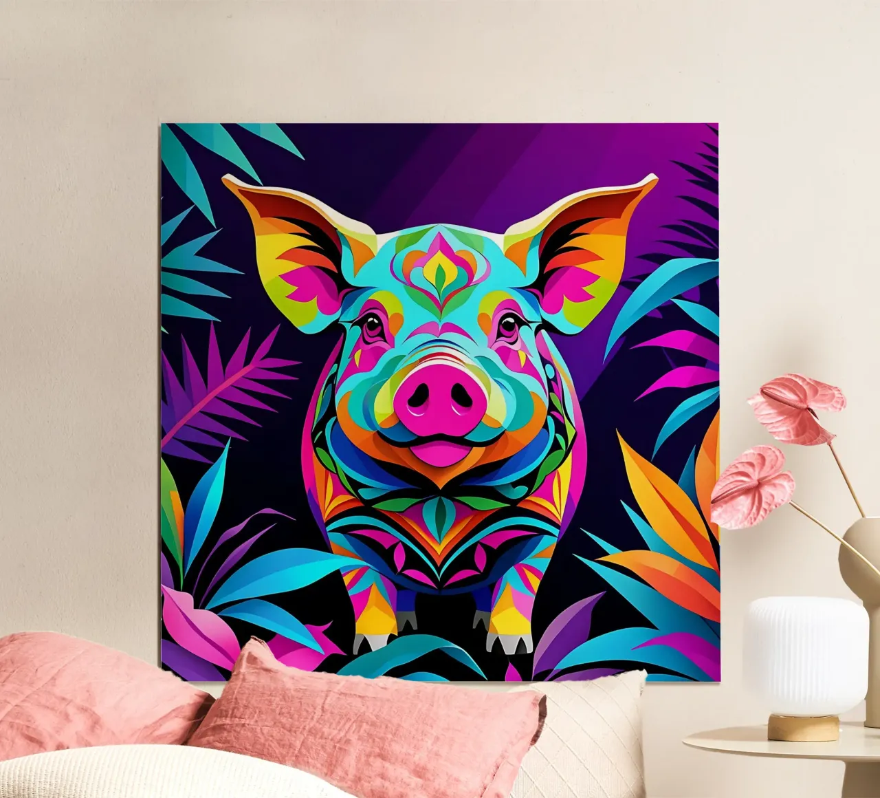 Pig_Style_E_1 hahnemühle de Tierisch bunt by LK