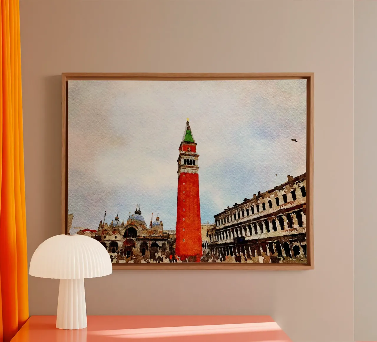 St Mark's canvas met Baklijst van Massimo Frascogna