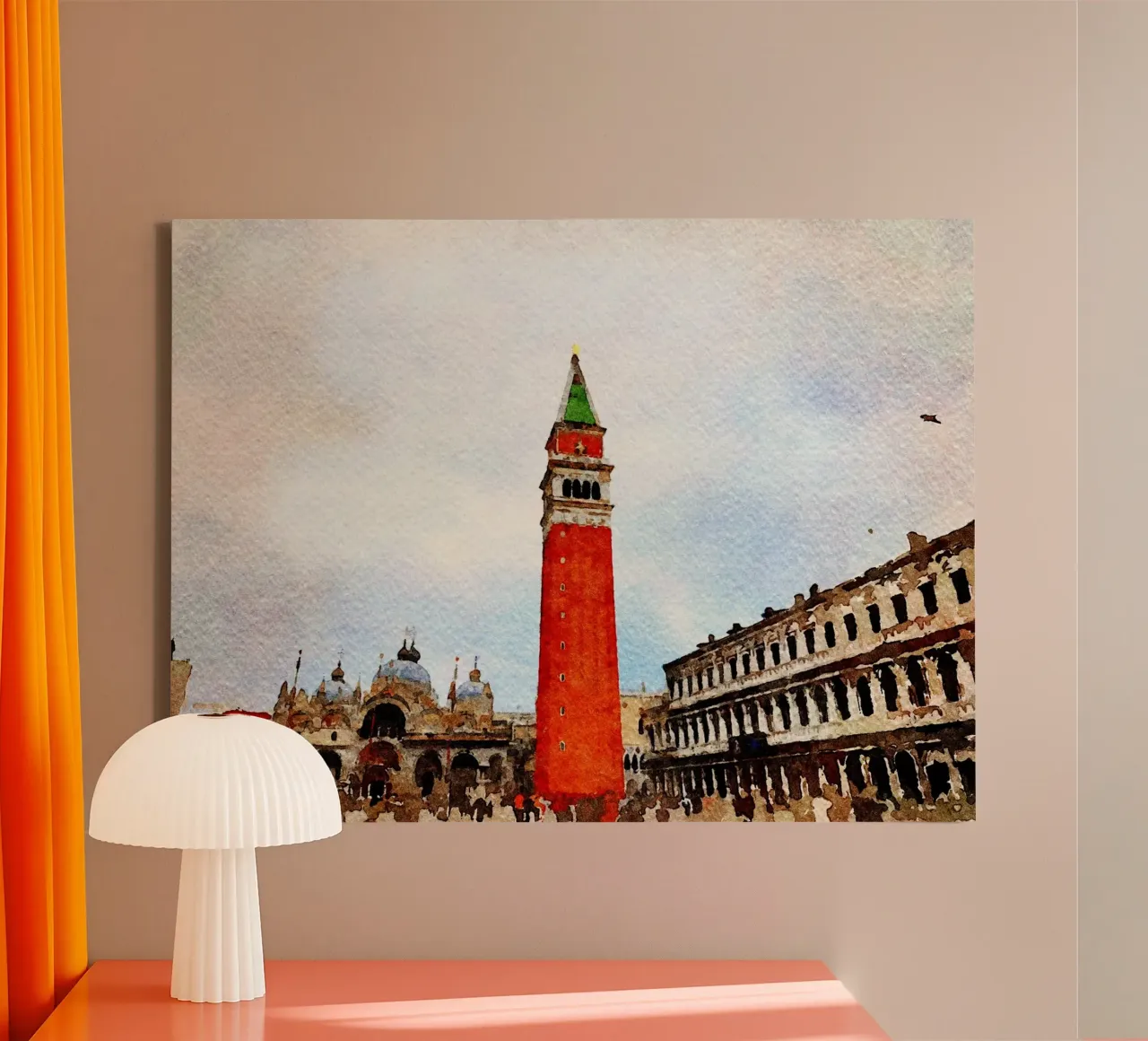 St Mark's canvas met Baklijst van Massimo Frascogna