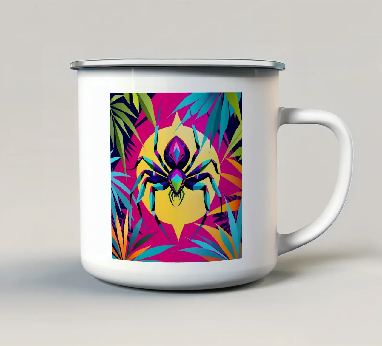 Stile_ragno_E_1 tazza in smalto da Tierisch bunt by LK