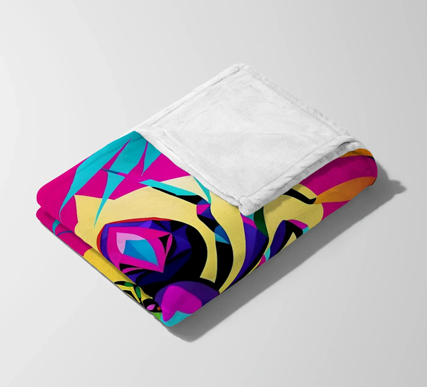 Spin_stijl_E_1 fleecedeken van Tierisch bunt by LK