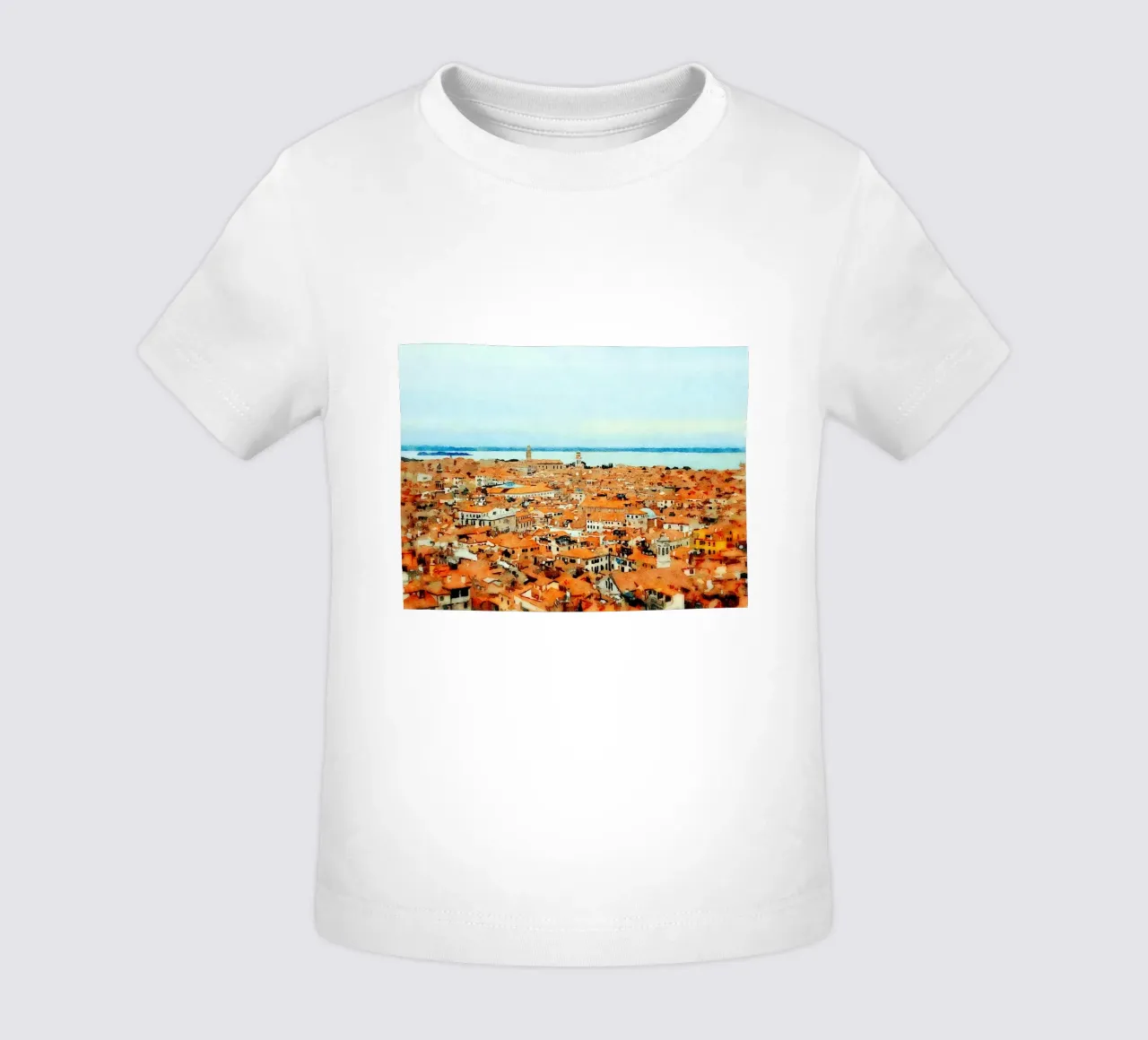 Roofs of Venice baby t-shirt by Massimo Frascogna