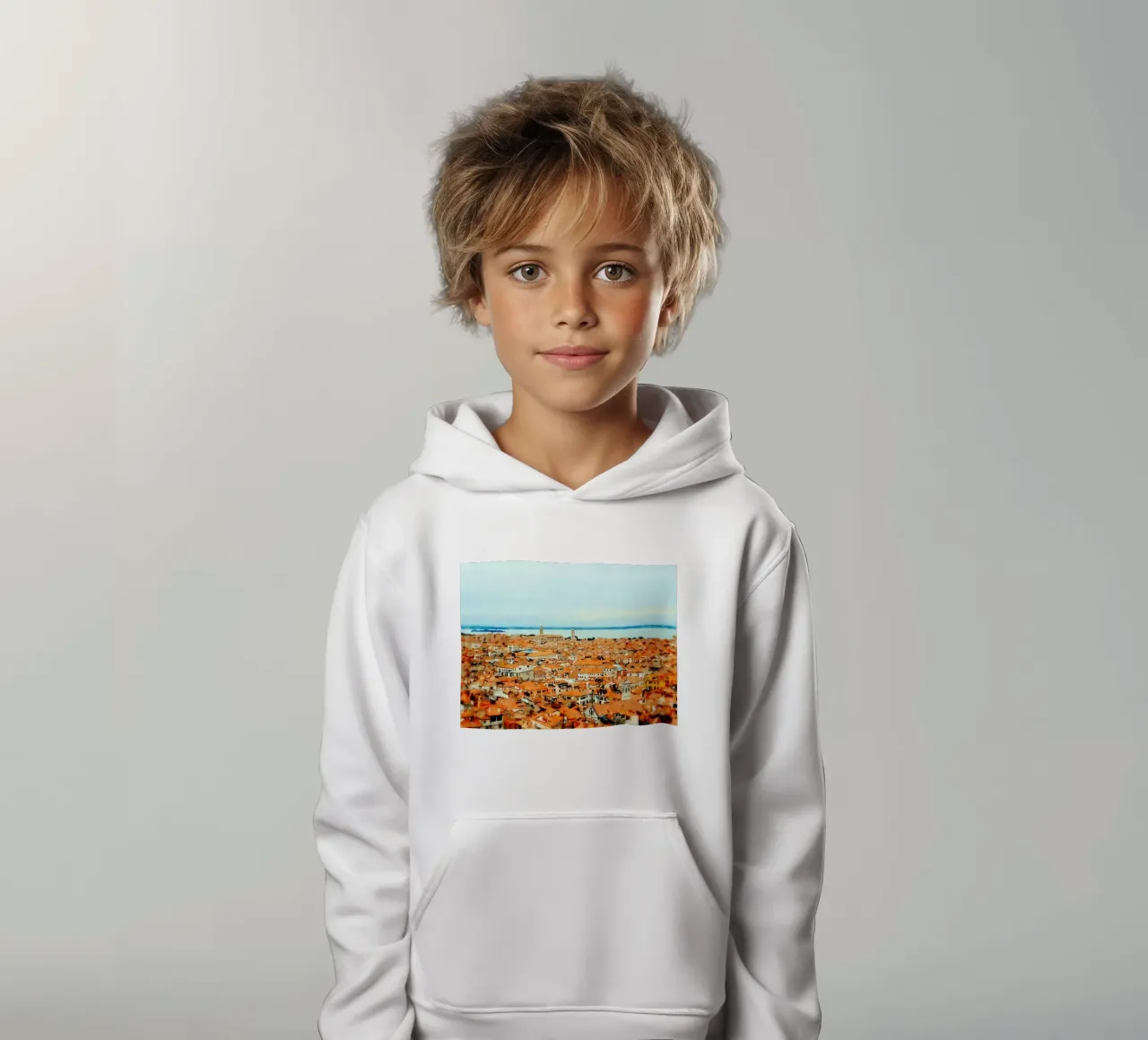 Roofs of Venice kids hoodie by Massimo Frascogna