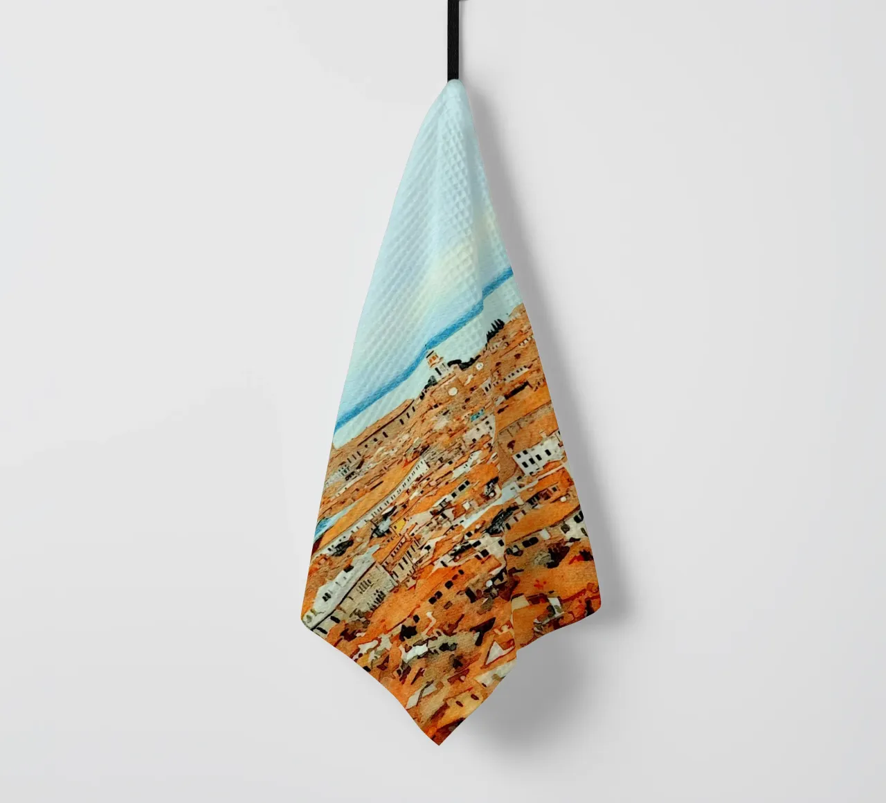 Roofs of Venice tea towel by Massimo Frascogna