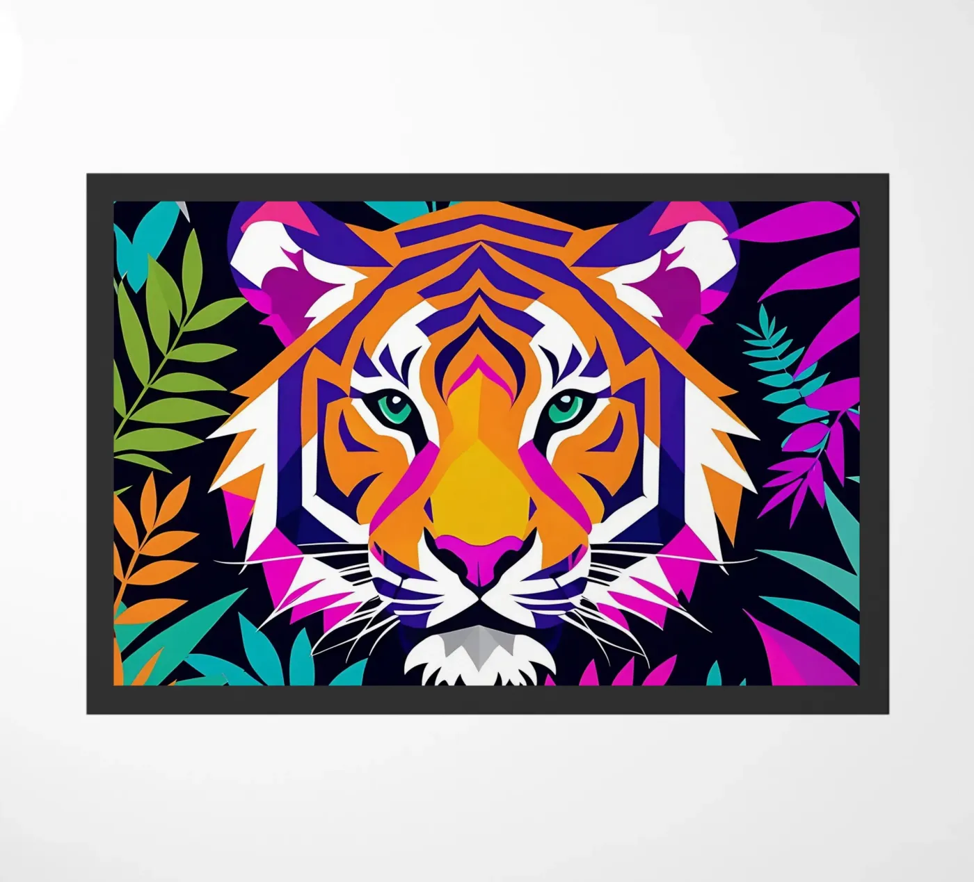 Tiger_Stil_E_1 Fußmatte von Tierisch bunt by LK