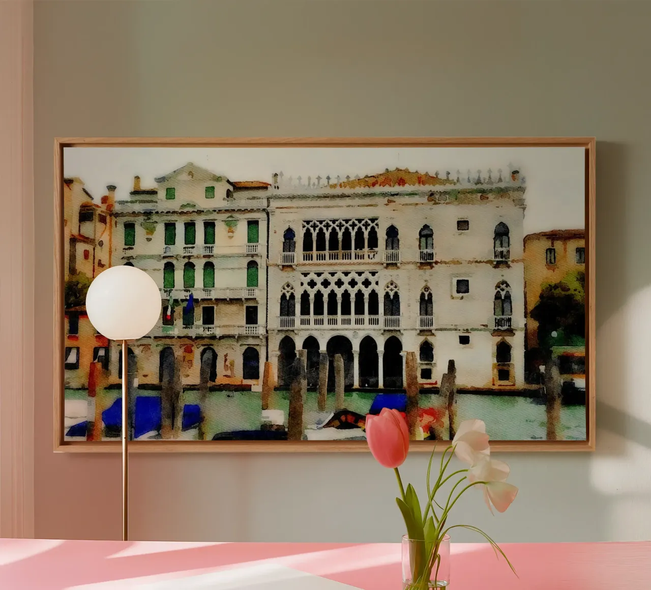 Venezia tela con Cornice a cassetta da Massimo Frascogna