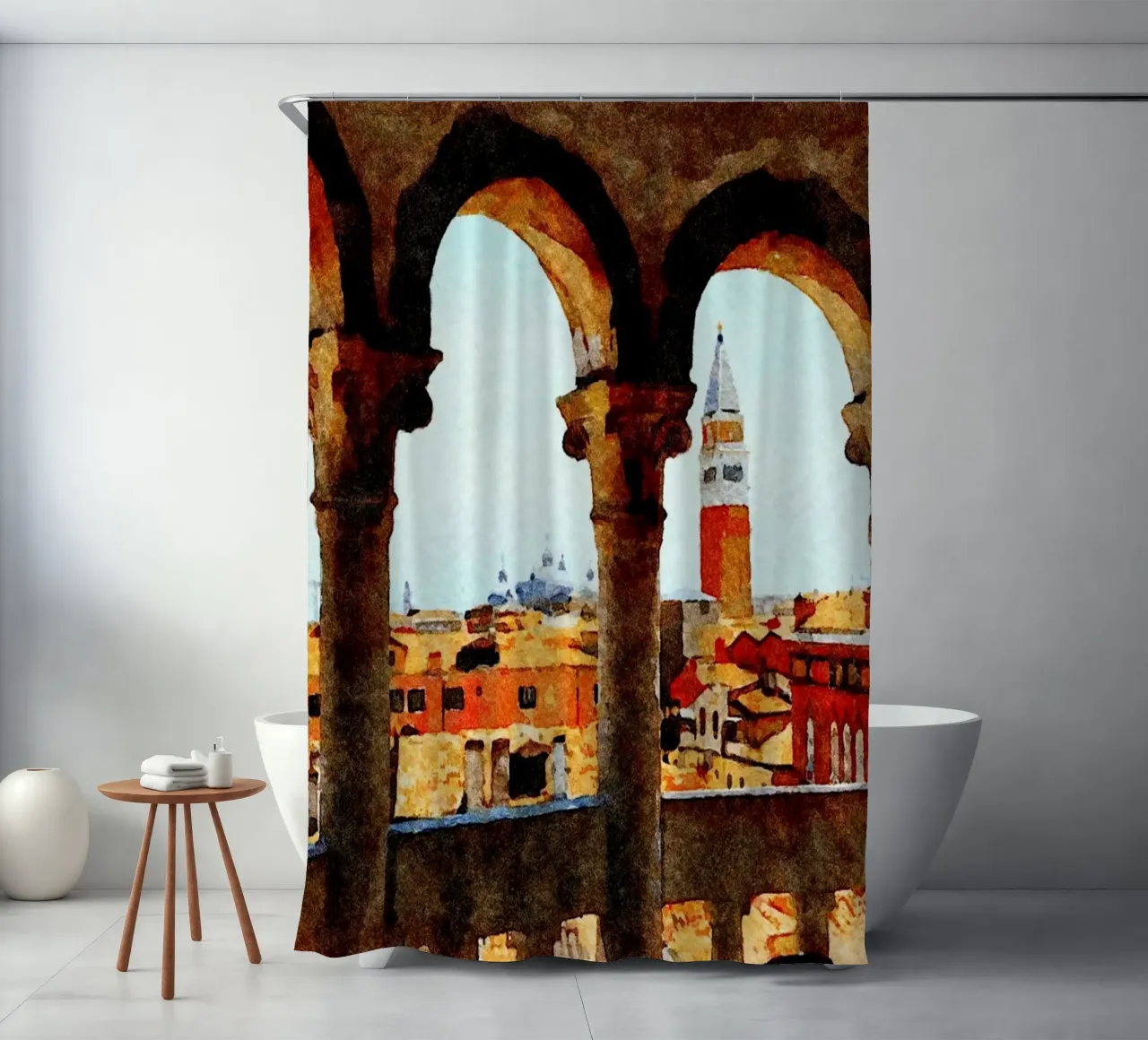 Venice shower curtain by Massimo Frascogna