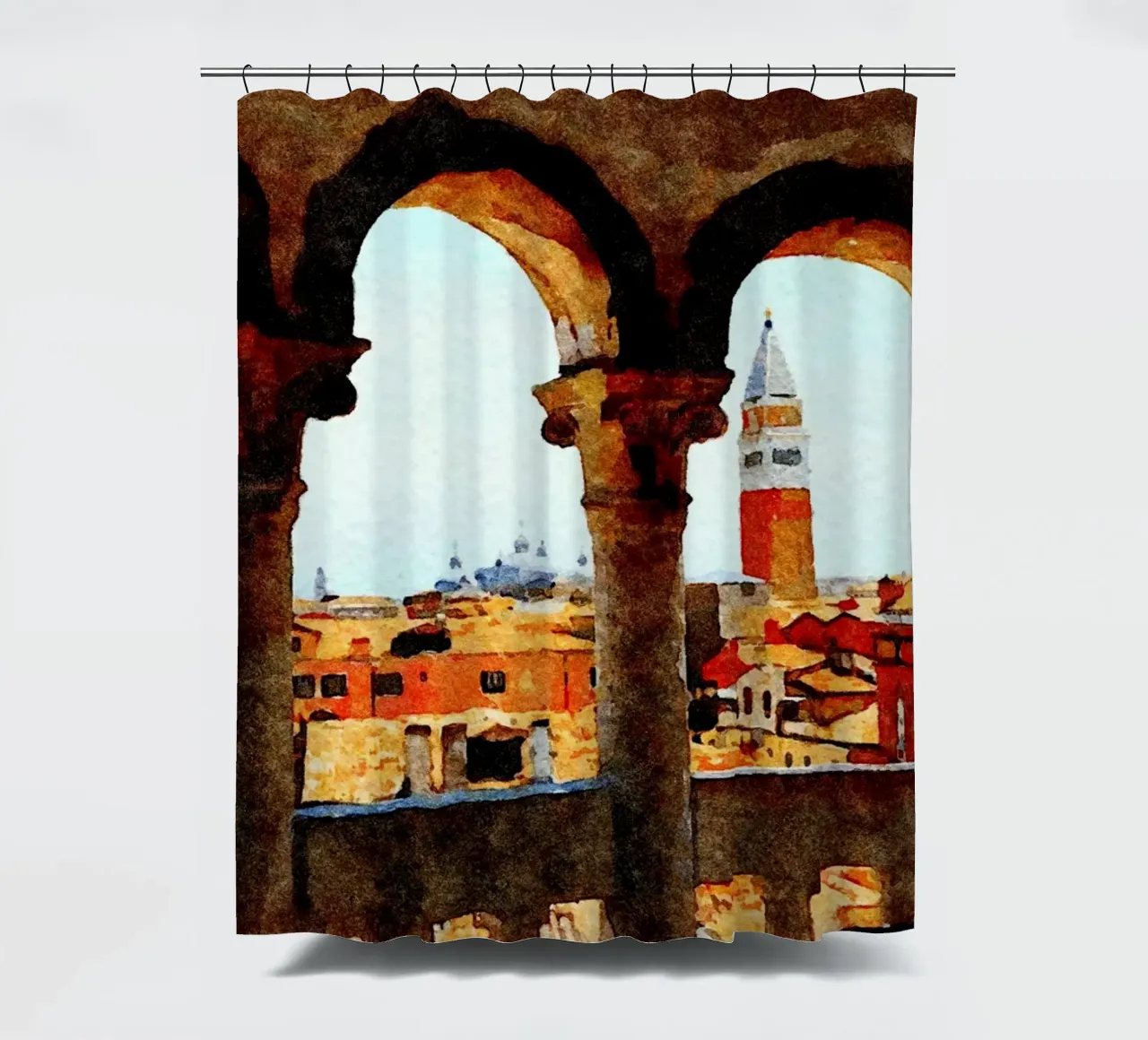 Venice shower curtain by Massimo Frascogna