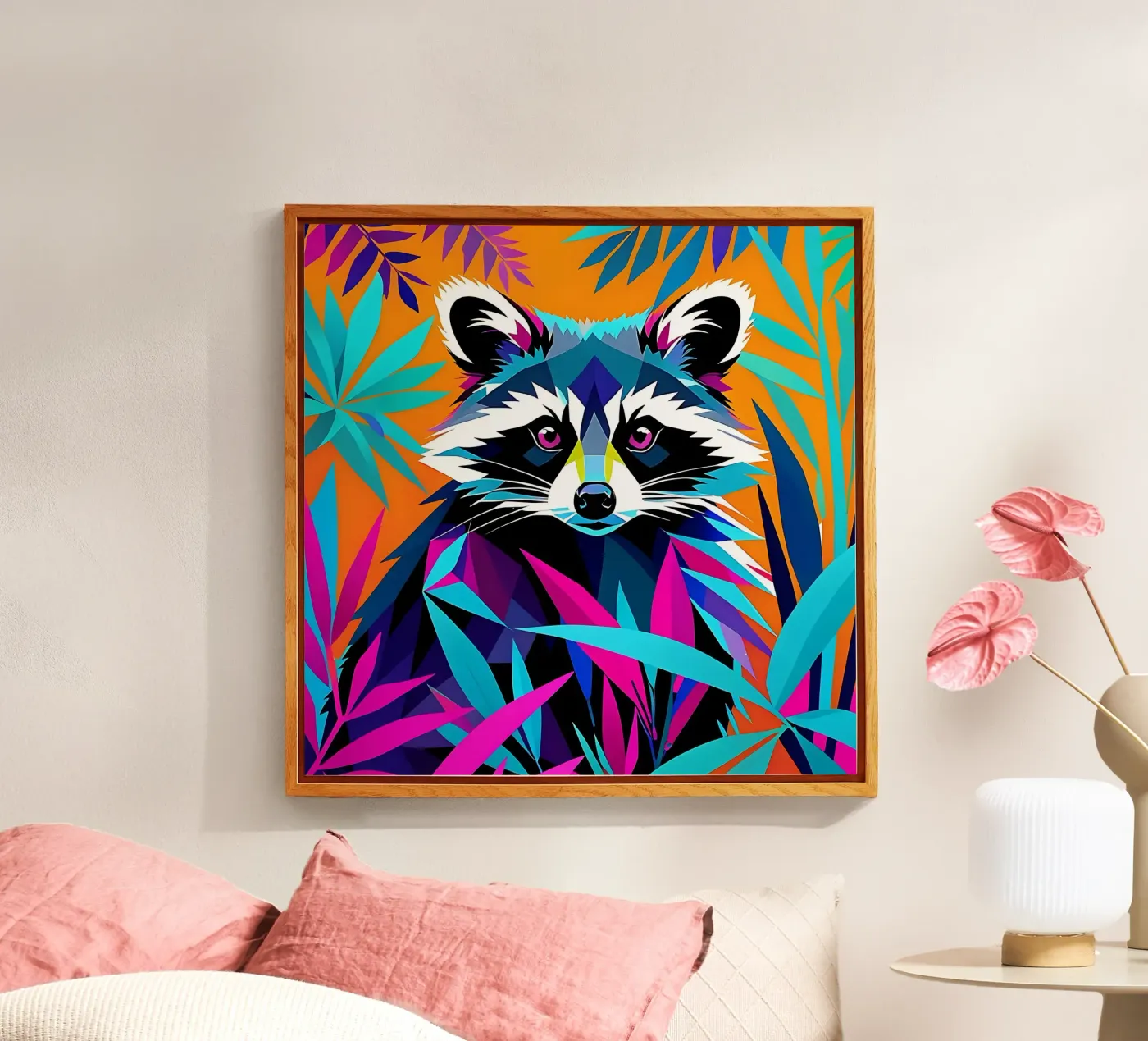 Raccoon_Style_E_1 acrylic glass by Tierisch bunt by LK