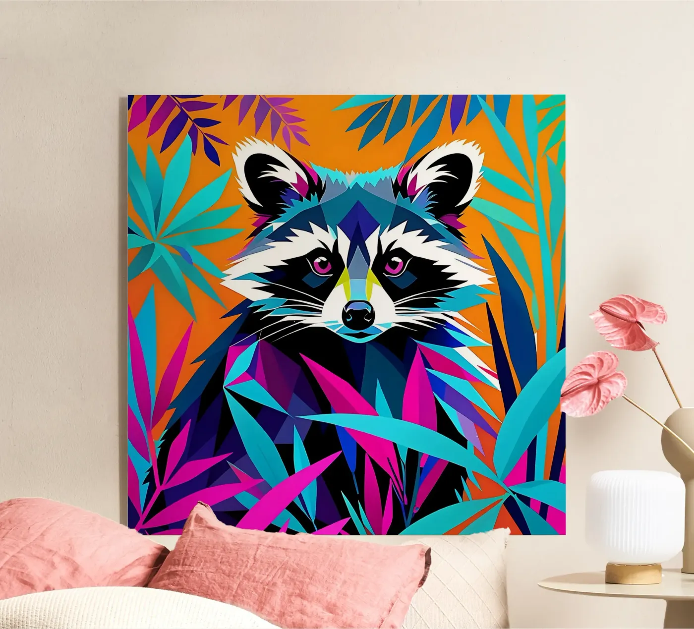 Raccoon_Style_E_1 acrylic glass by Tierisch bunt by LK
