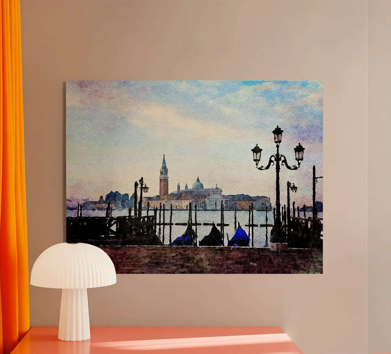 Venice acryl van Massimo Frascogna