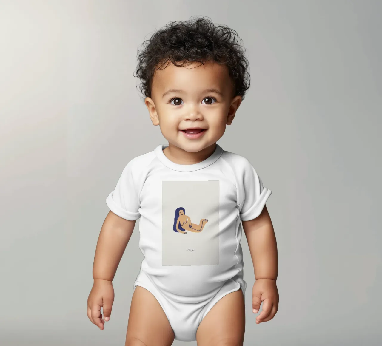 Virgo body neonato maniche corte da Little Flourishes