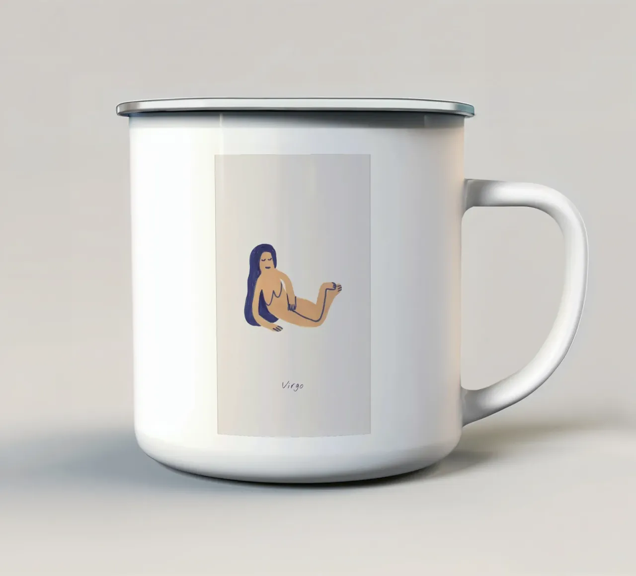 Virgo tazza in smalto da Little Flourishes