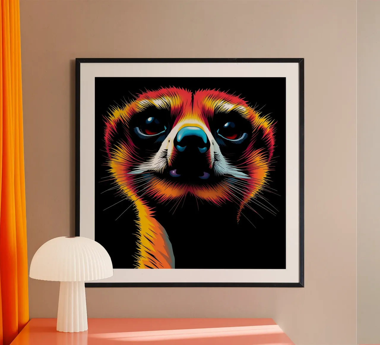 Meerkat_Style_N_1 carta hahnemühle da Tierisch bunt by LK