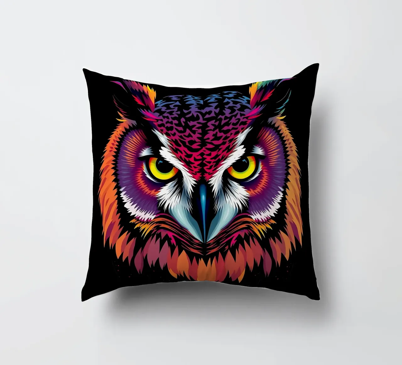 Gufo_stile_N_1 cuscino da Tierisch bunt by LK