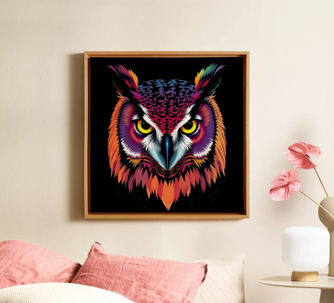 Owl_style_N_1 canvas by Tierisch bunt by LK
