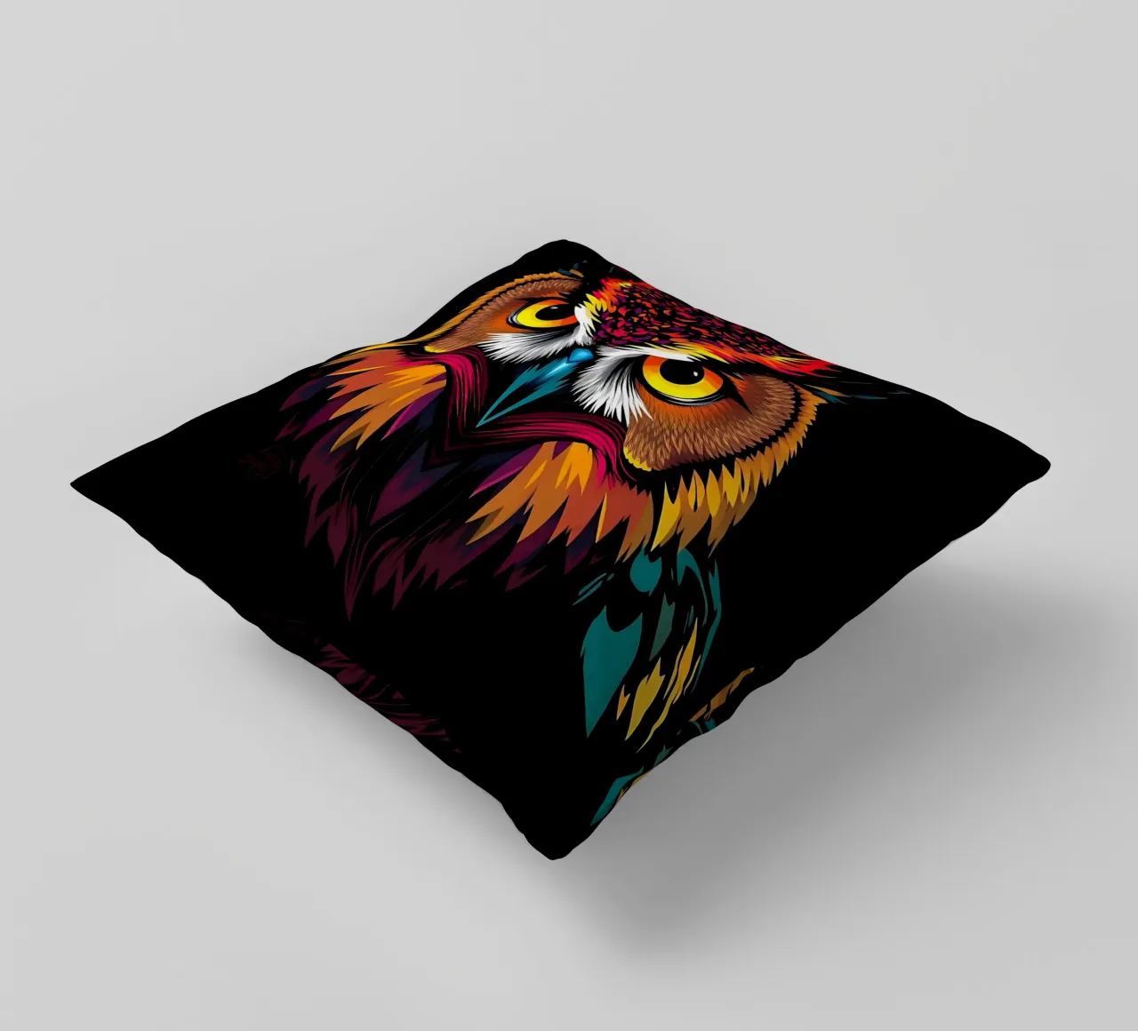 Gufo_stile_N_2 cuscino da Tierisch bunt by LK