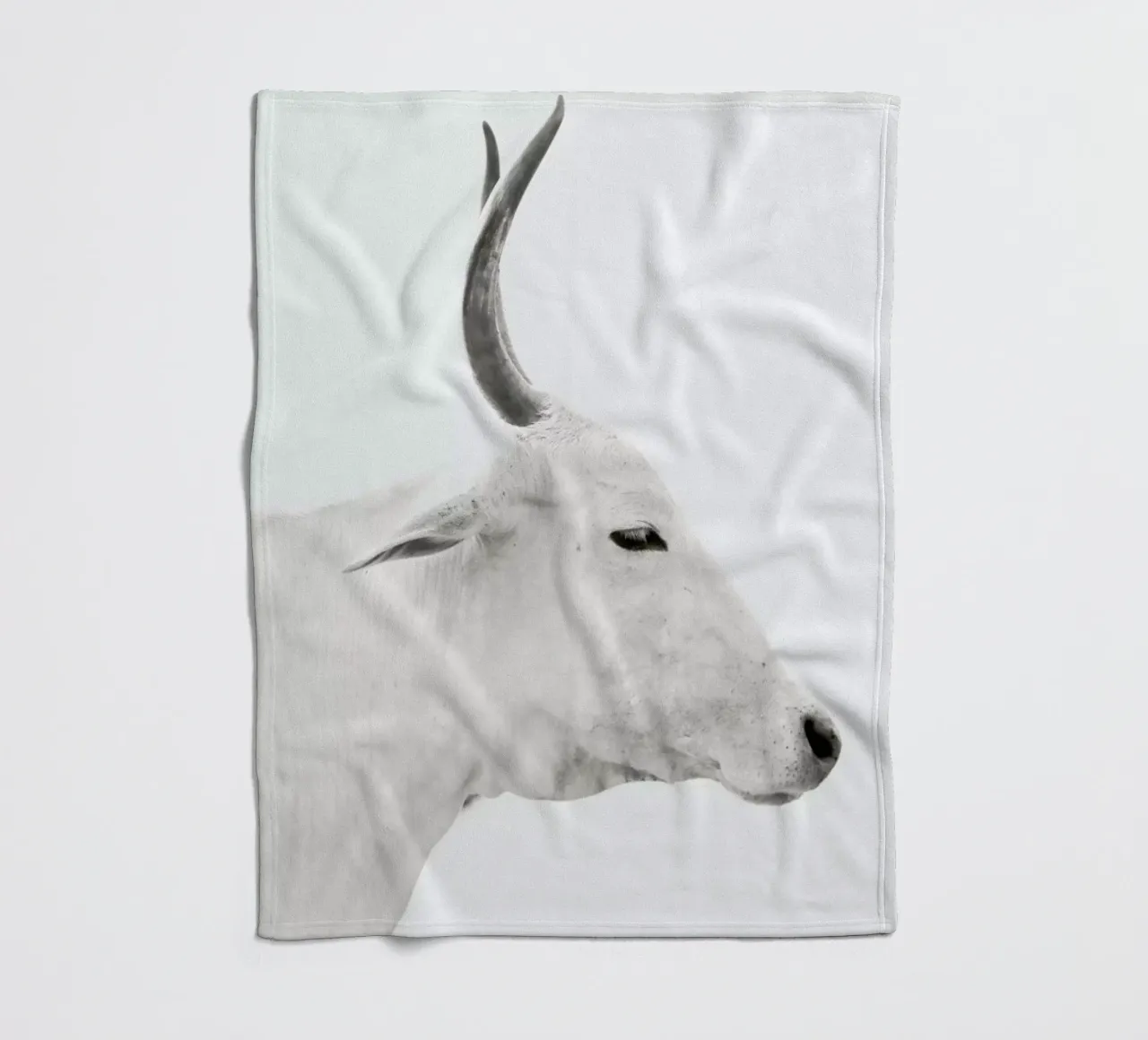 White Cow 2 fleece blanket by Victoria Frost